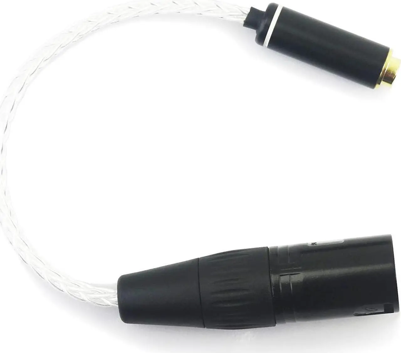 Alt view image 2 of 3 - NewFantasia 4-pin XLR Balanced Male to 4.4mm Balanced Female Headphone Audio Adapter cable 8 Cores 6N OCC Copper Single Crystal Silver Plated Wire