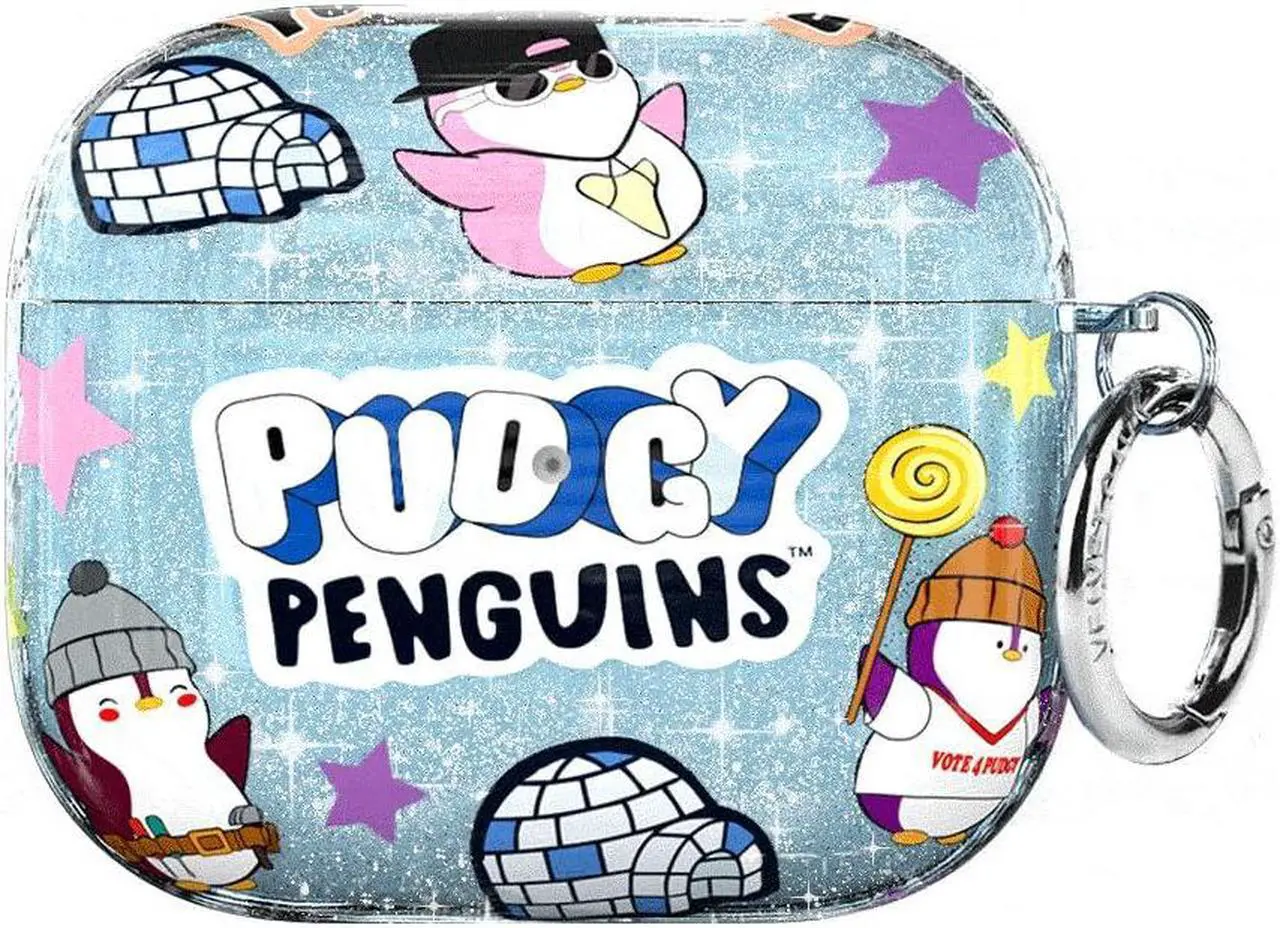 Main image of Velvet Caviar x Pudgy Penguins AirPods 3rd Generation Case - Compatible with AirPods 3 Case - Blue Iceberg Glitter