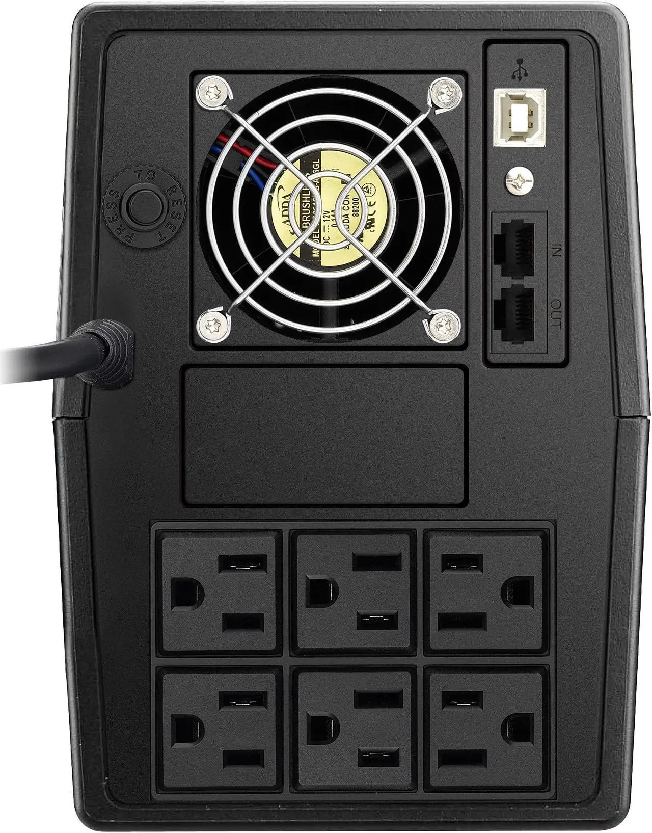 Alt view image 3 of 5 - OPTI-UPS TS2000E 2000va / 1200 Watts (USA 120 Volts) 3 Year Warranty Line Interactive UPS Battery Backup & Surge Protector Uninterruptible Power Supply (Black) **Requires 20-AMP NEMA 5-20 Wall Outlet