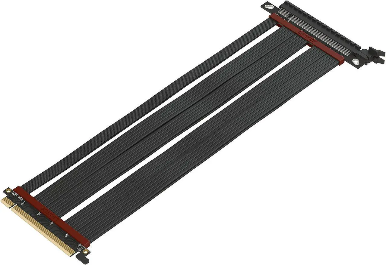 Main image of LINKUP - Extreme4+ PCIe 4.0 X16 Riser Cable [RTX4090 RX6950XT x570 Z690 Tested] Twinax Shielded High-Speed Vertical Mount Gaming PCI Express Gen4|Straight Socket (50cm / 19.6") TT Compatible