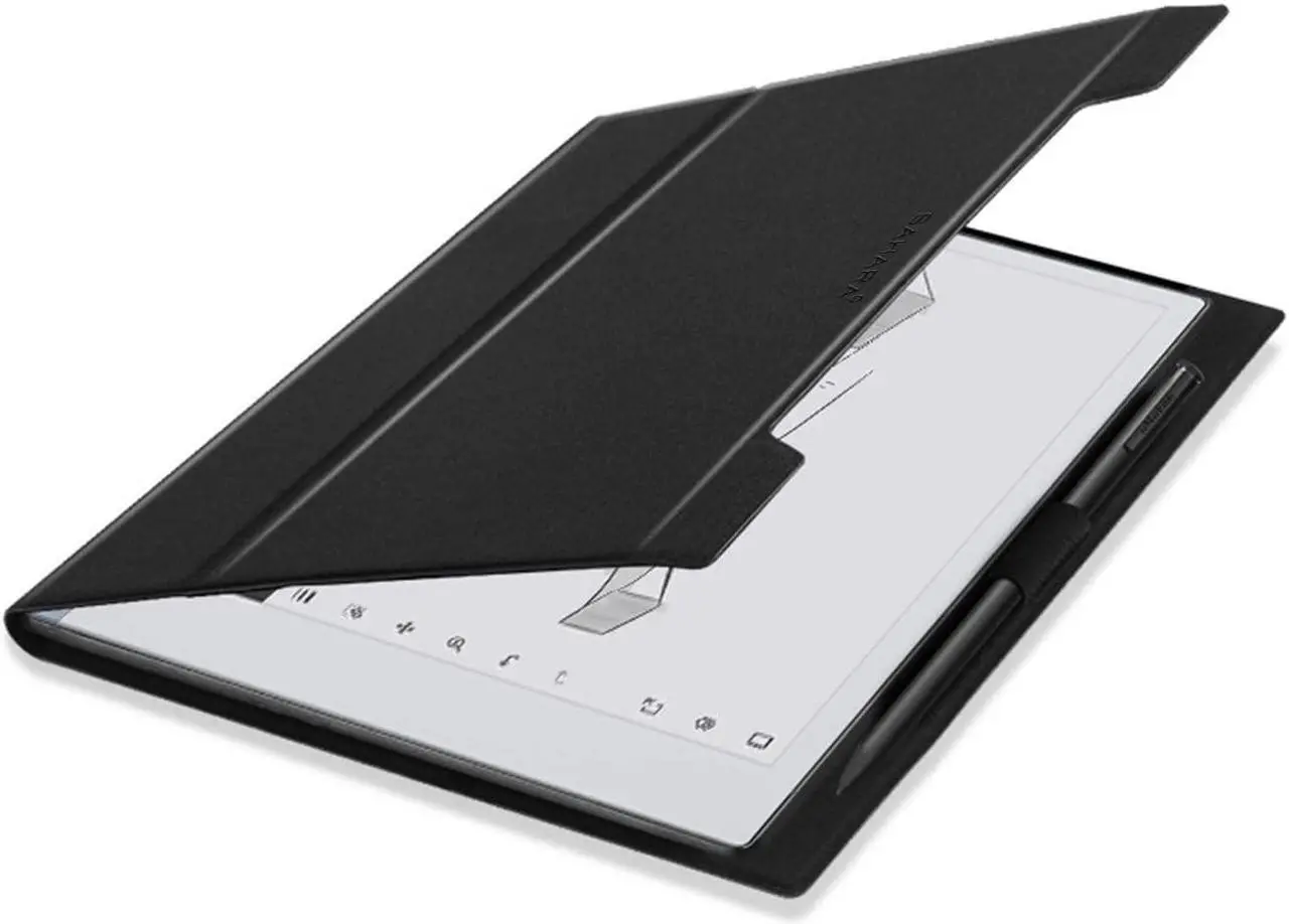 Alt view image 4 of 5 - SaharaCase Bi-Fold Folio Case for Remarkable 2 (2023) [Shockproof Bumper] Rugged Protection Antislip Foldable Kickstand - Black