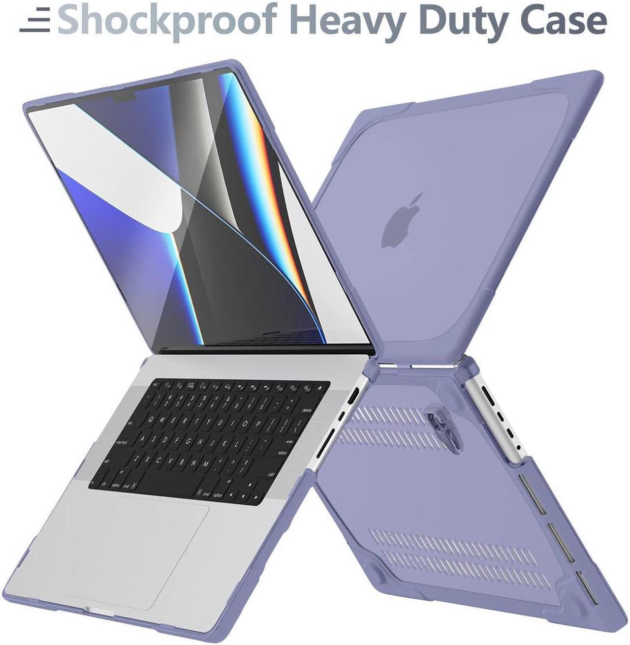Alt view image 5 of 5 - Batianda Compatible with New M3 MacBook Pro 14 inch Case 2023 2021 Release A2992/A2442 Model M2 Pro/Max, Heavy Duty Protective Plastic Hard Shell with Fold Kickstand & Keyboard Cover, Lavender Grey