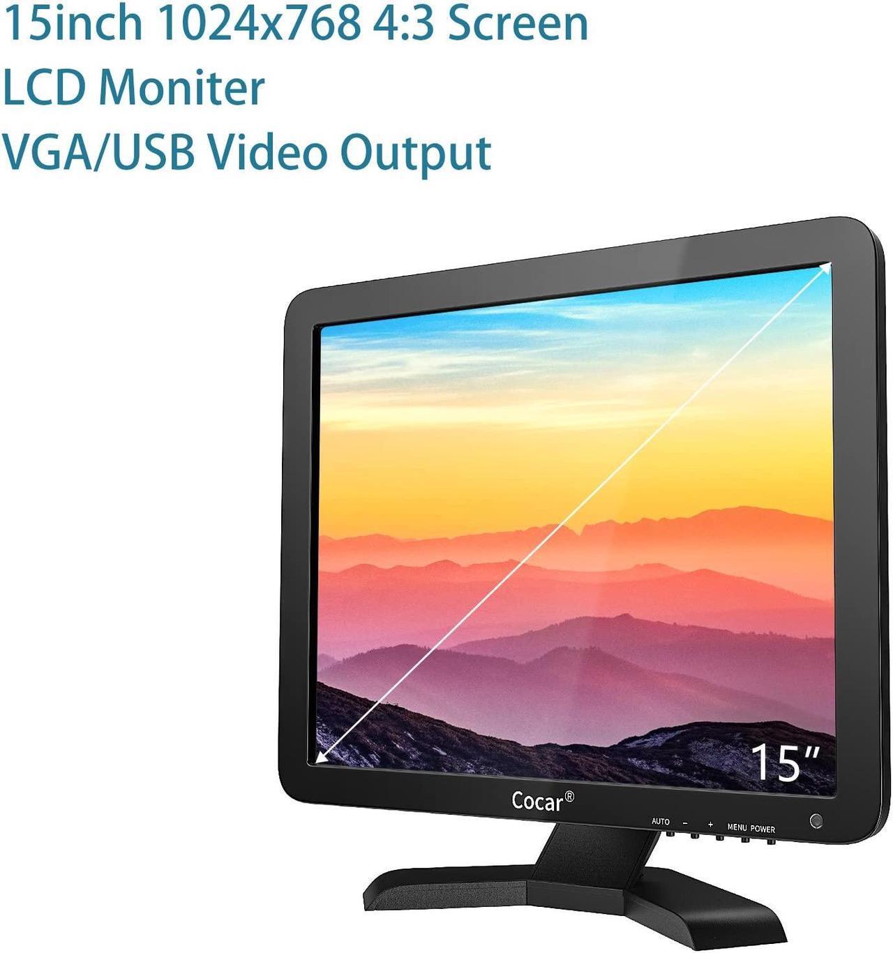 Alt view image 2 of 5 - Cocar 15 inch Touchscreen Monitor, LCD Touch Screen Monitor 1024x768 Resolution VGA Input for PC/Office/Retail/Restaurant/Bar/Warehouse/Pos Touchscreen Monitor