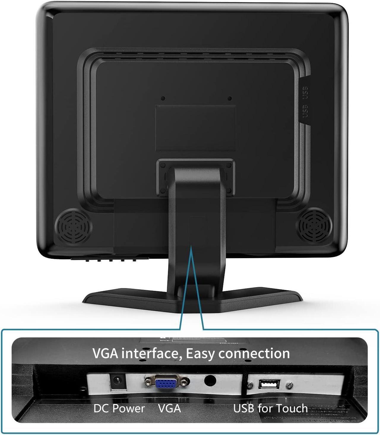 Alt view image 4 of 5 - Cocar 15 inch Touchscreen Monitor, LCD Touch Screen Monitor 1024x768 Resolution VGA Input for PC/Office/Retail/Restaurant/Bar/Warehouse/Pos Touchscreen Monitor