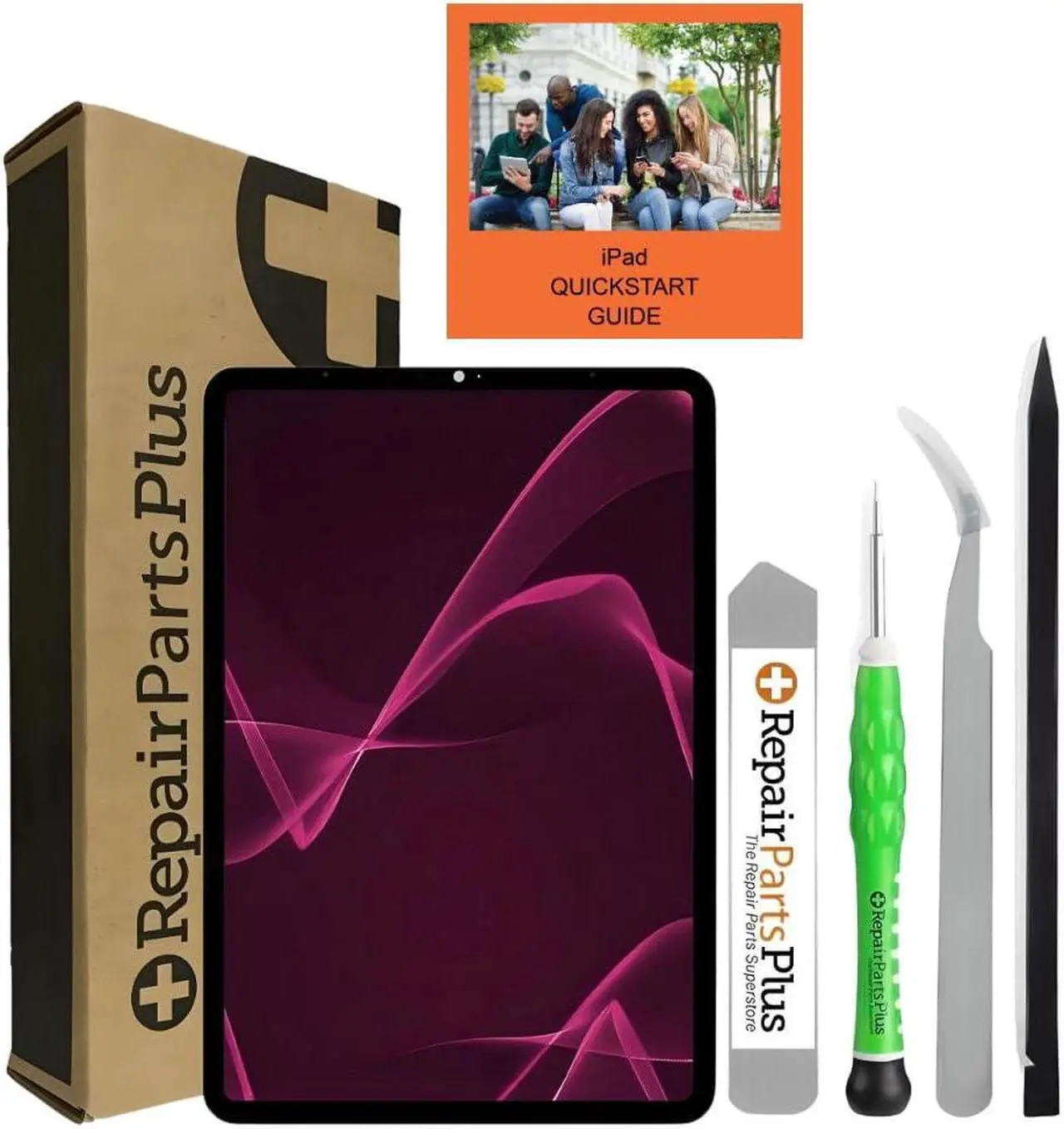 Main image of RepairPartsPlus for iPad Pro 12.9 (3rd Gen | 4th Gen) Screen Replacement LCD Display + Touch Digitizer Premium Kit (A1876 A1895 A1983 A2014 A2229 A2069 A2232 A2233) + PCB Board, Tools, Adhesive, Guide