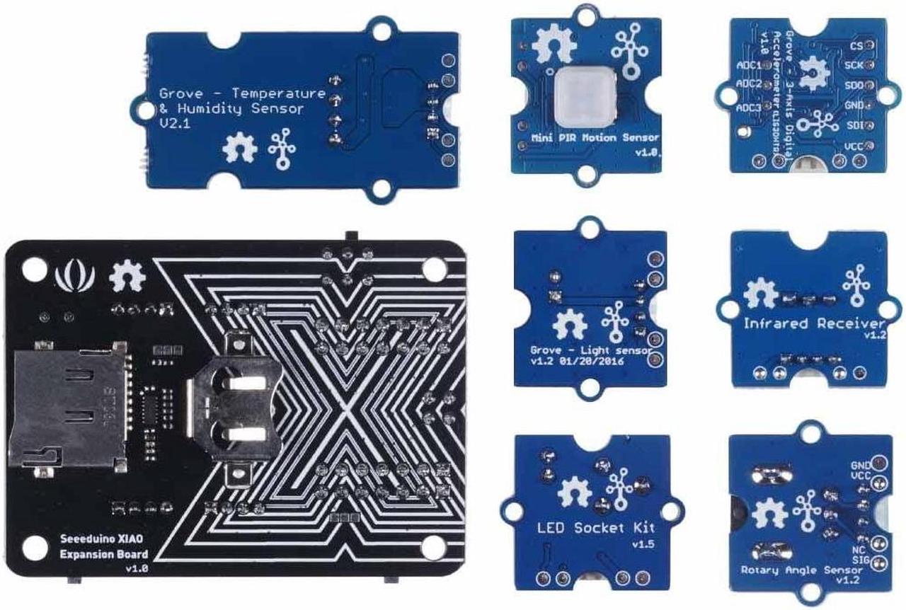 Alt view image 3 of 5 - Seeed Studio XIAO Starter Kit - All Seeed Studio XIAO Series Development Boards Supported, XIAO Series Expansion Board, 9 Grove Modules, Presented with XIAO Courses for Beginner.