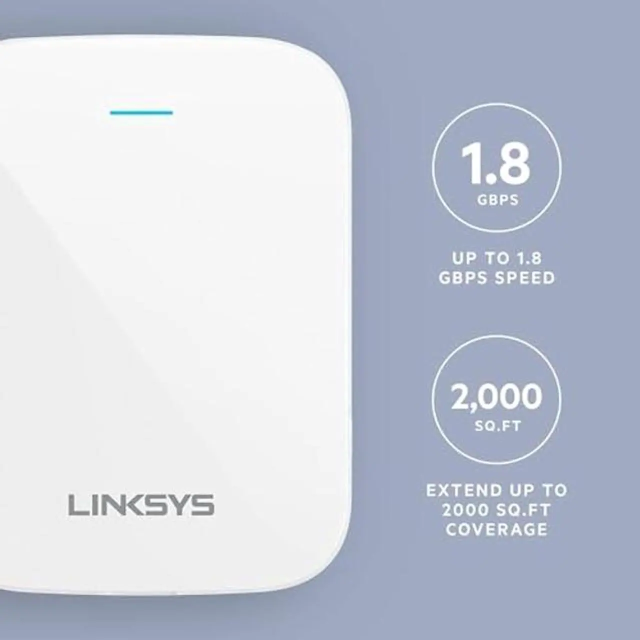 Alt view image 2 of 5 - Linksys WiFi 6 Wireless Range Extender | 1.8 Gbps Speed | 2,000 Sq. FT Coverage | RE7350-AMZ | 2024 Release