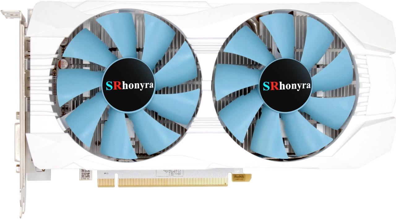 Main image of SRhonyra Radeon RX 580 8GB GDDR5 Graphics Card for Gaming PC Video Card 2048SP 256-Bit PCIe 3.0 x16 6-Pin Connector Desktop Computer Gaming GPU with HDMI, DisplayPort & DVI Ports (White Edition)