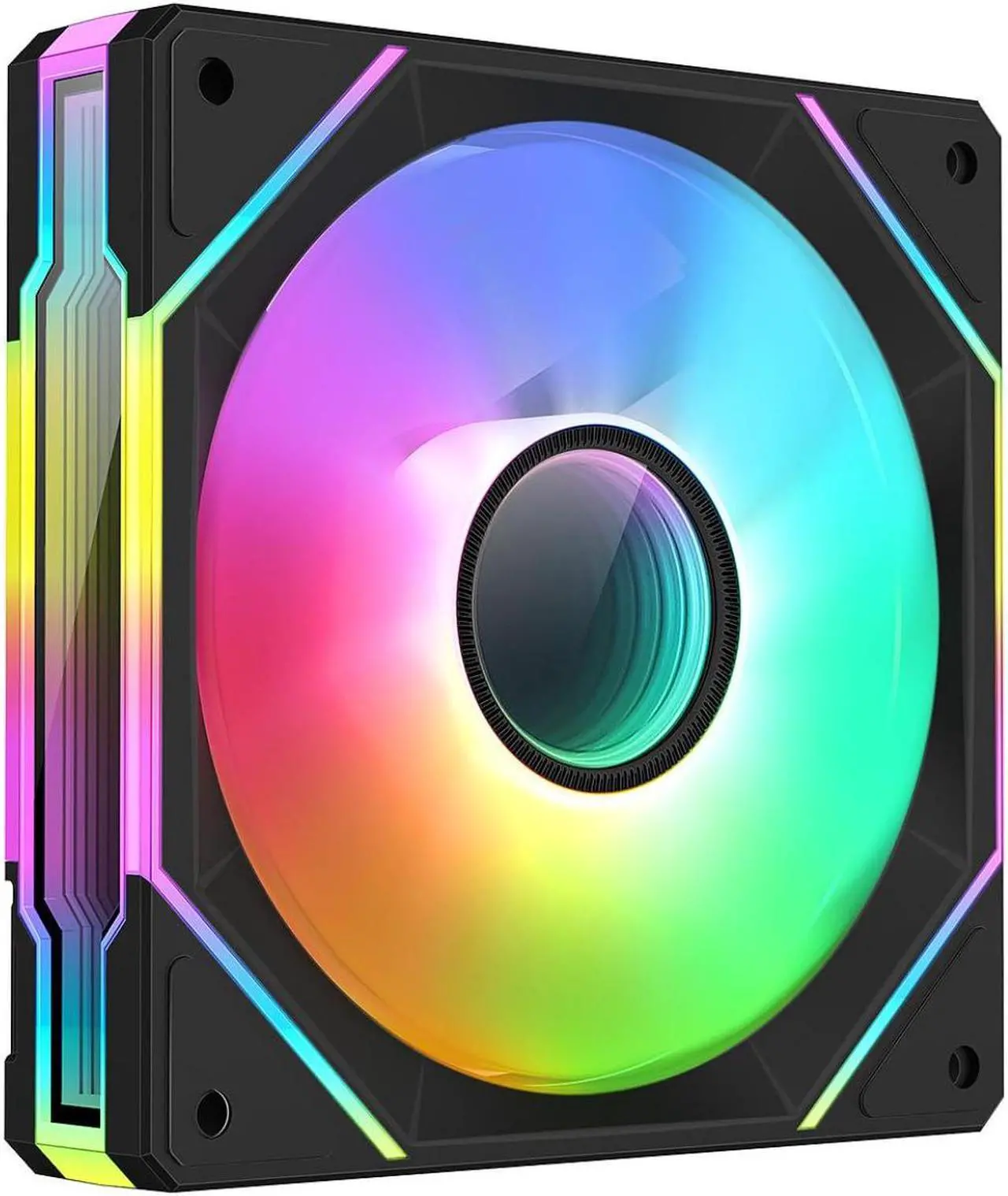 Alt view image 2 of 5 - Cooler Power 120mm Black Mirror RGB Fans, Premium PC Fans, High Airflow, Ultra-Quiet Speed Control (PWM), Universal RGB SYNC(Aura, Fusion, Mystic) (Black, 3 Pack)