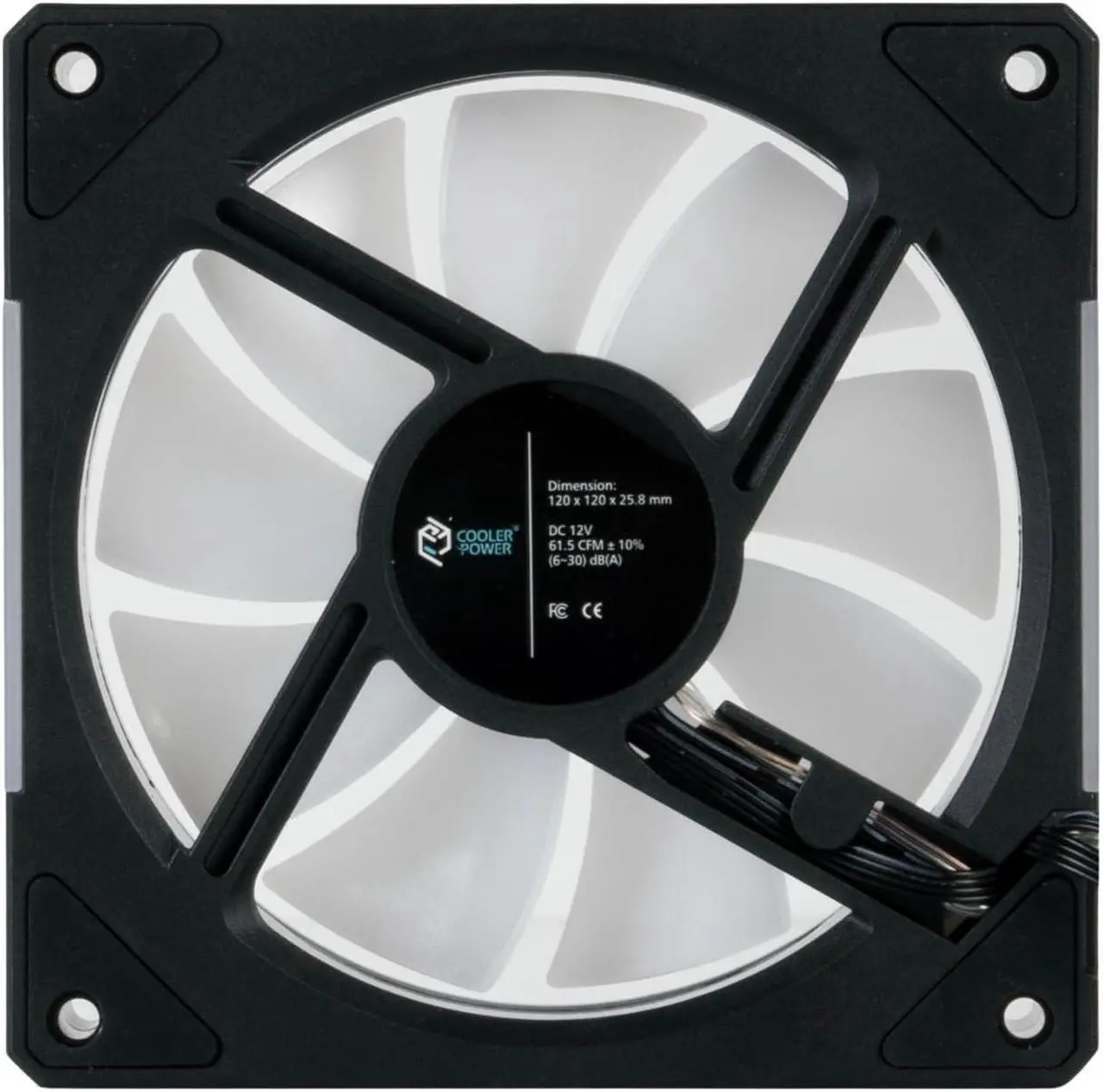 Alt view image 5 of 5 - Cooler Power 120mm Black Mirror RGB Fans, Premium PC Fans, High Airflow, Ultra-Quiet Speed Control (PWM), Universal RGB SYNC(Aura, Fusion, Mystic) (Black, 3 Pack)