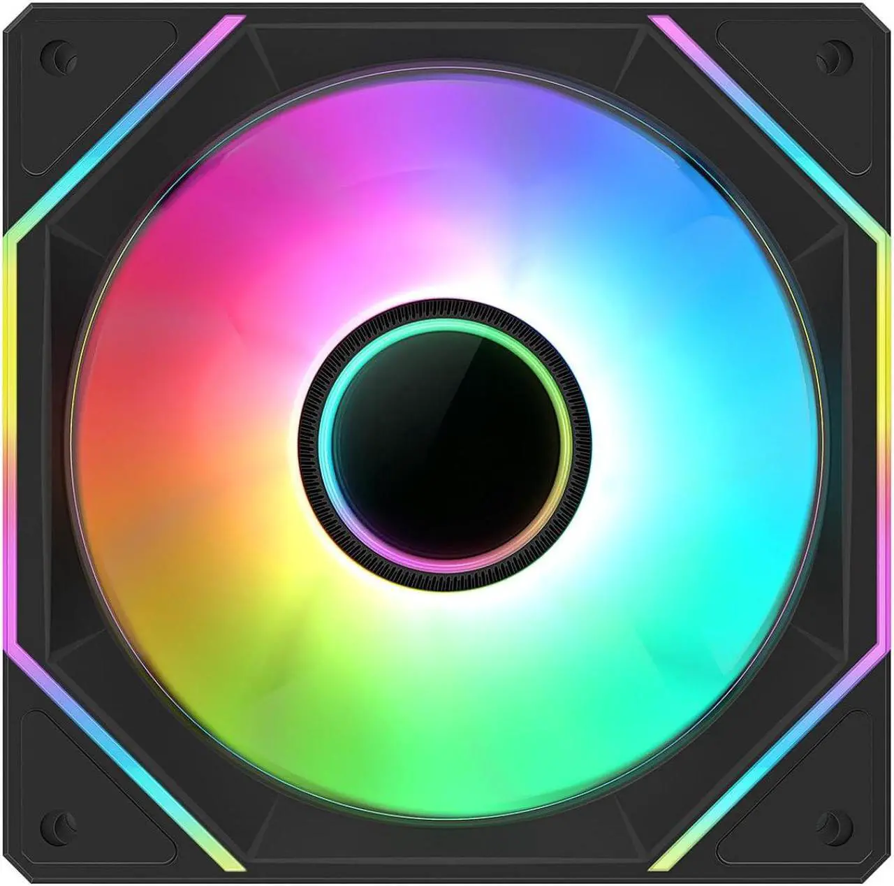 Alt view image 3 of 5 - Cooler Power 120mm Black Mirror RGB Fans, Premium PC Fans, High Airflow, Ultra-Quiet Speed Control (PWM), Universal RGB SYNC(Aura, Fusion, Mystic) (Black, 3 Pack)