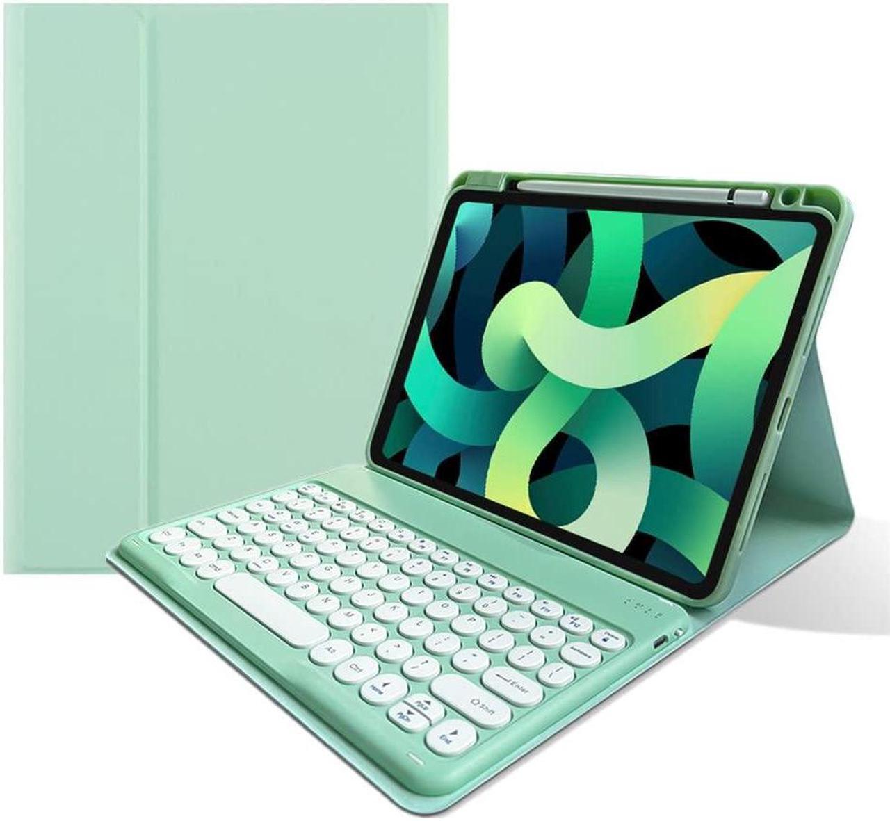 Main image of kaitesi Keyboard Case for iPad Pro 13 inch M4, Round Key Colour Detachable Bluetooth Keyboard and Pencil Holder for iPad Pro 13" 2024,Mint Green