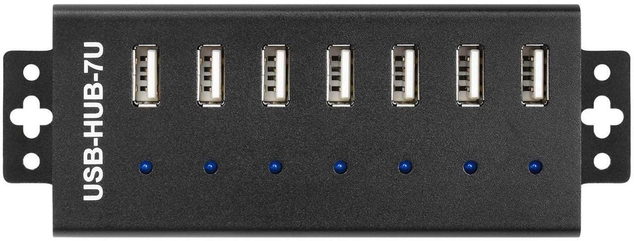 Main image of Waveshare Industrial Grade USB HUB Extending 7X USB 2.0 Ports Industrial-Grade Materials Stable and Reliable Performance Rugged & Durable with A Variety of Protective Functions
