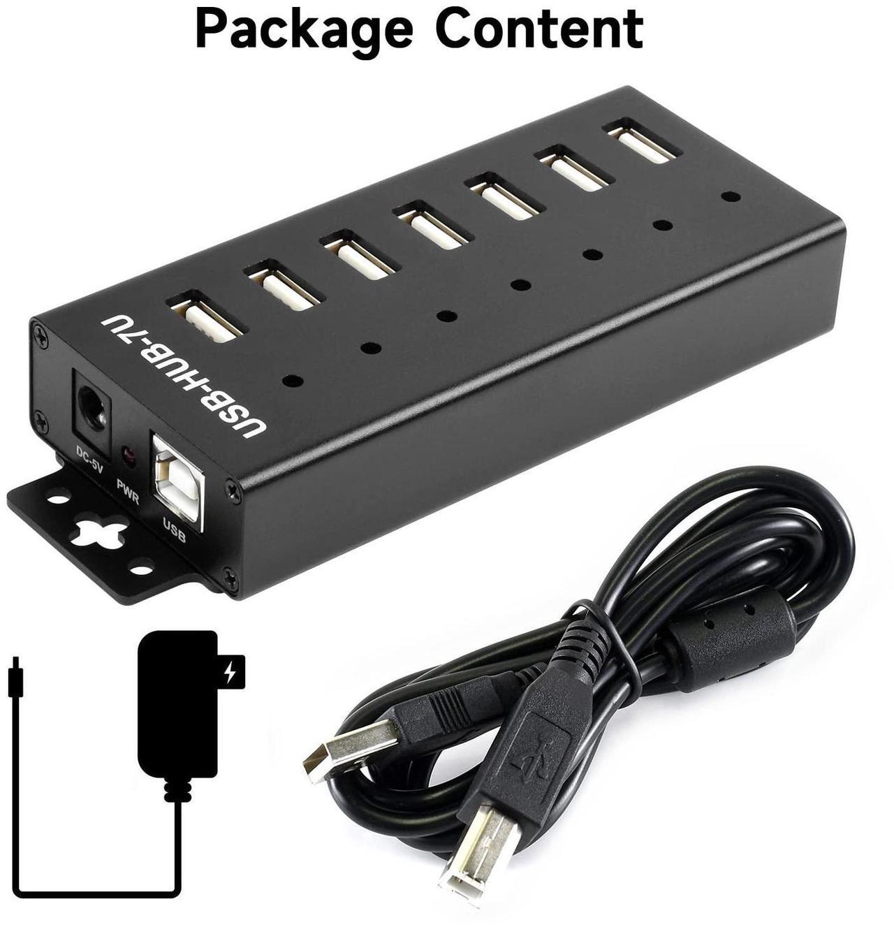 Alt view image 2 of 5 - Waveshare Industrial Grade USB HUB Extending 7X USB 2.0 Ports Industrial-Grade Materials Stable and Reliable Performance Rugged & Durable with A Variety of Protective Functions