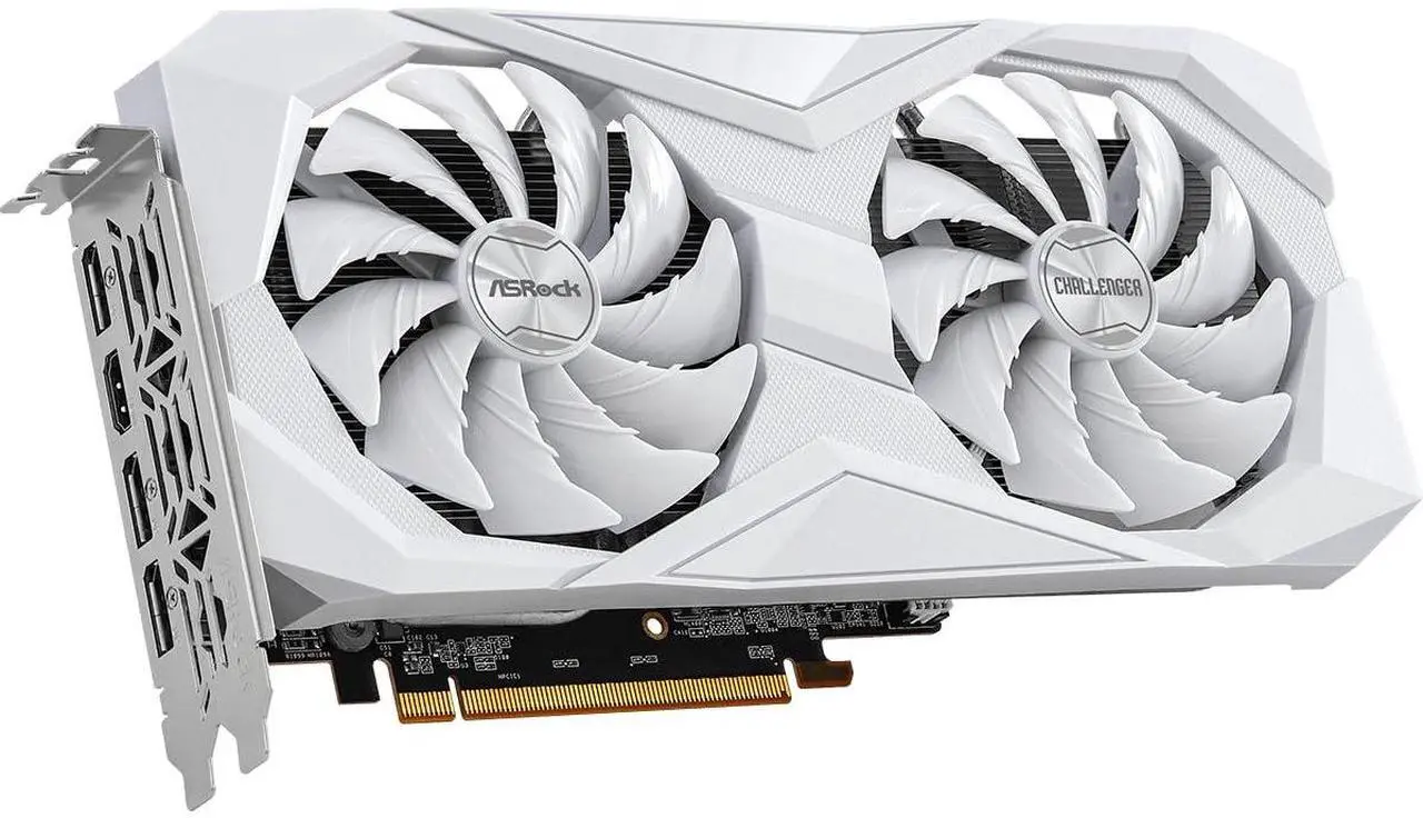 Alt view image 4 of 5 - ASRock AMD Radeon RX 6600 Challenger White 8GB GDDR6 128-bit Grahipcs Card and 80+ Bronze Power Supply 550W ATX 2.52