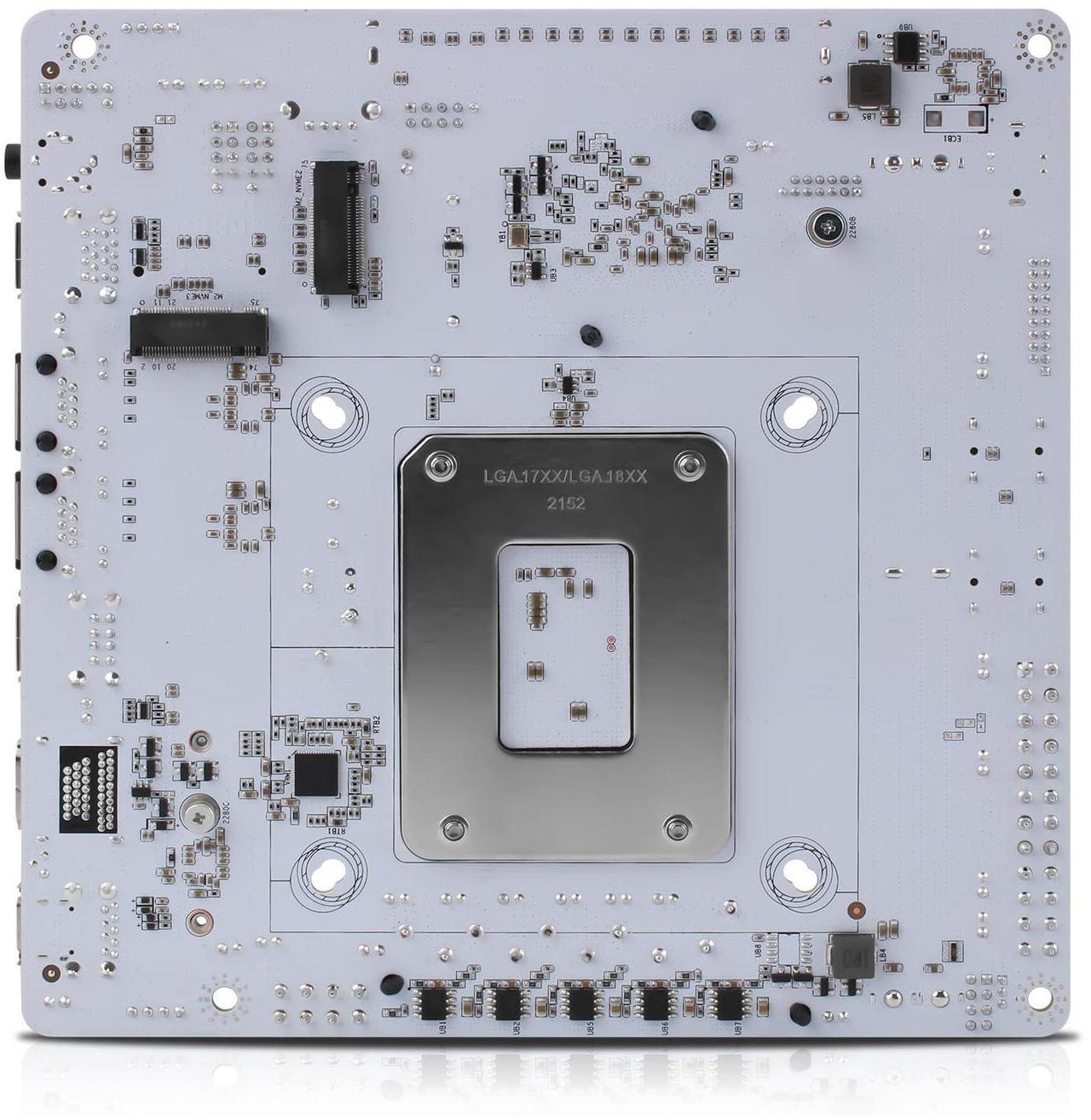 Alt view image 5 of 5 - StoneStorm Q670 8-Bay NAS Mini ITX Motherboard(LGA1700, 12th/13th/14th Gen. Desktop Processor), 2*U-DIMM DDR5 MAX 64G, 3*M.2 NVMe, 8*SATA, i226-LM 2.5G vPro, 3*USB3.2, 1*Type-C 20Gbps, Dual 4K Display
