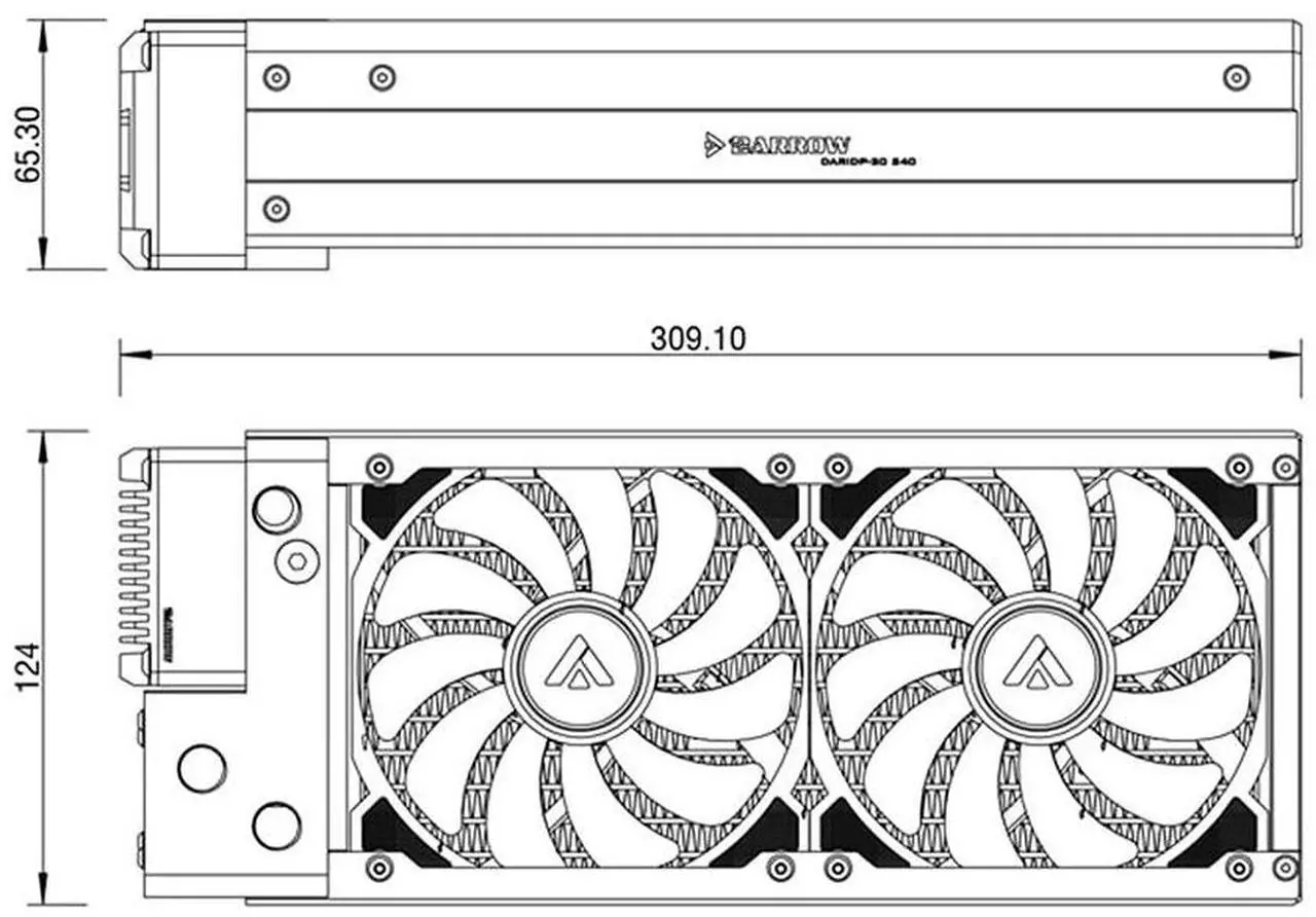 Alt view image 2 of 5 - Barrow 360 240 Pc Water koeling Kit 17W Pump Radiator 120MM Fan Case Integratie Set (240MM Silver)
