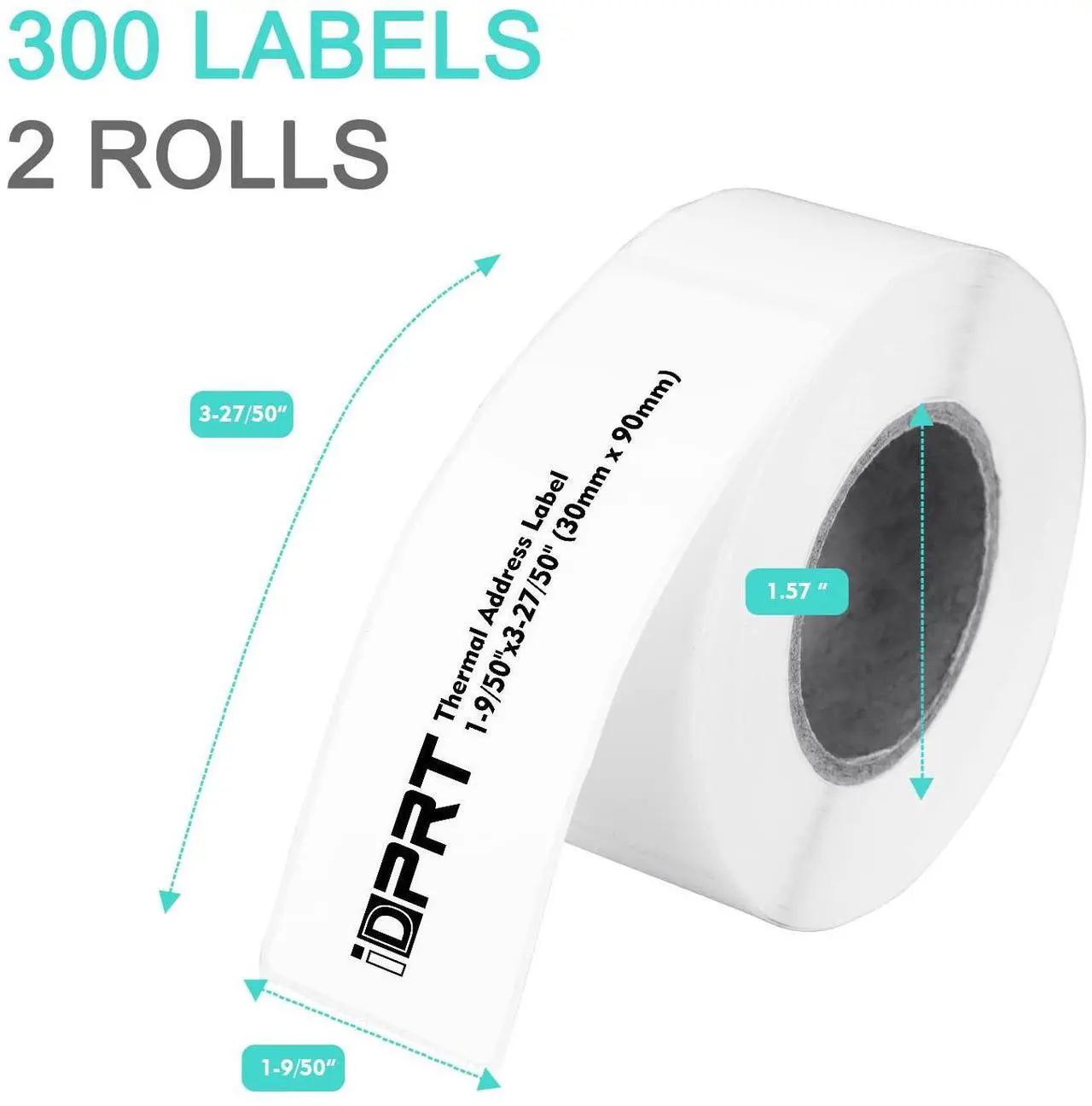 Alt view image 4 of 5 - iDPRT Thermal Label Printer SP320 1D 2D Barcode Scanner 1358 with 600pcs Labels(2 Rolls of 300pcs)