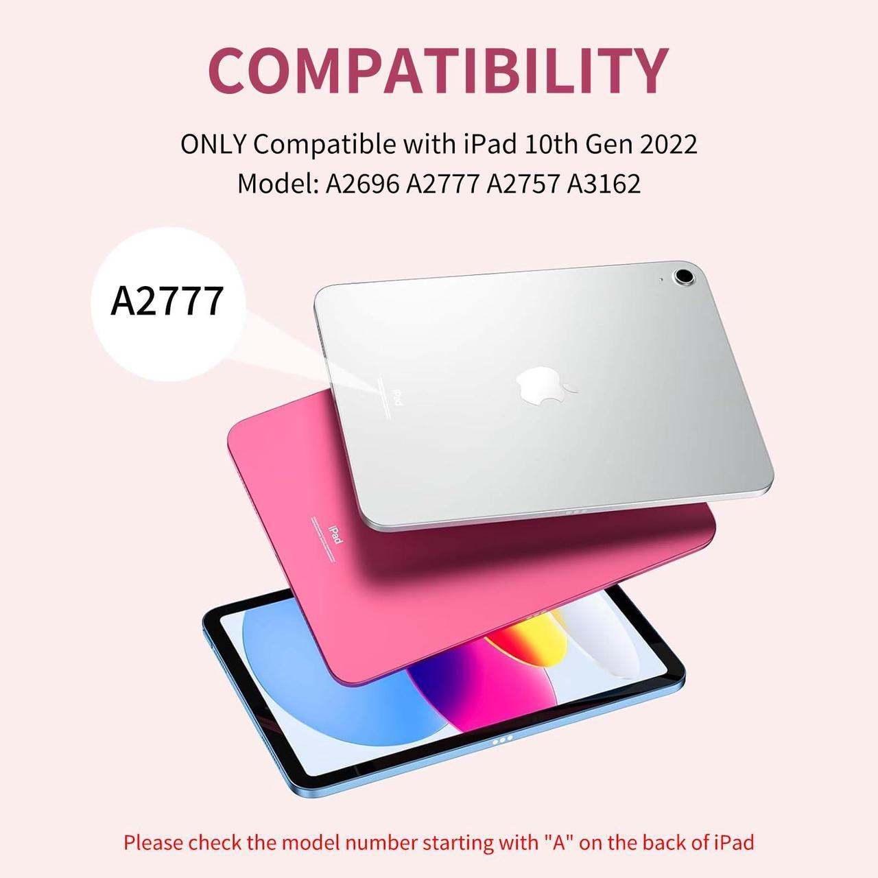 Alt view image 2 of 5 - Keyboard Case for iPad 10th Generation 10.9 Inch 2022/11 Inch A16 2025 (11th Generation) with 7-Color Backlit Magnetic Wireless Detachable Keyboard & Pencil Holder, for iPad (A16) 11th/10th Gen