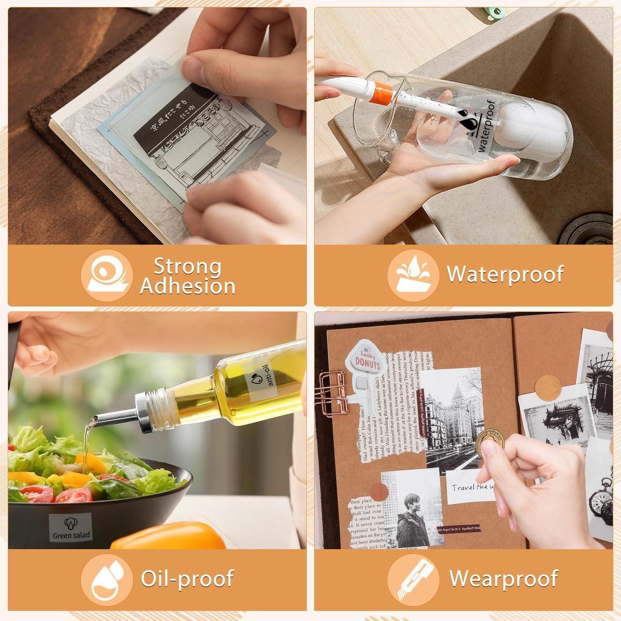 Alt view image 4 of 5 - Memoqueen Mini Sticker Printer with 3 Rolls Paper T02 Mini Portable Thermal Printer Set & 3 Rolls White Non-Adhesive Thermal Paper