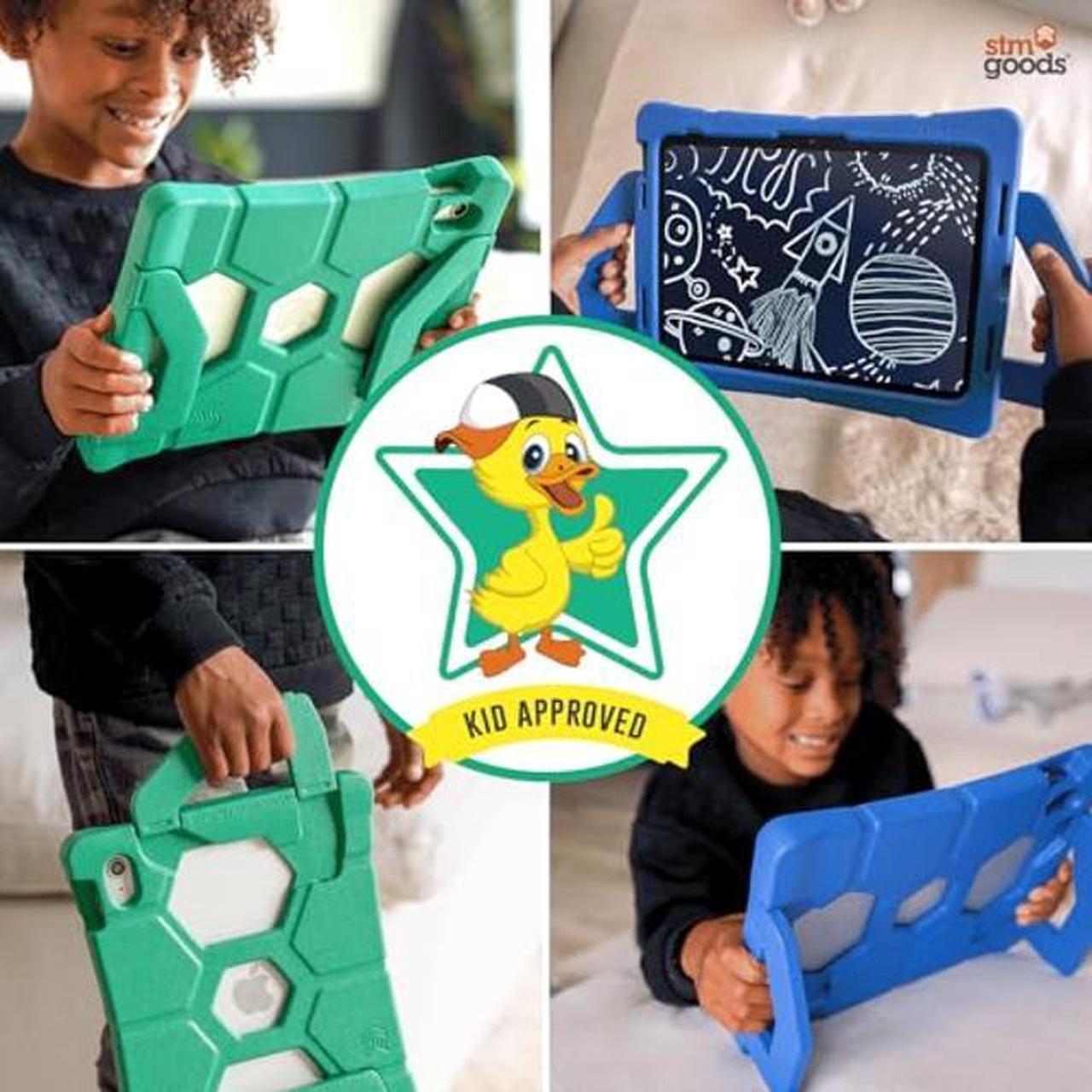Alt view image 3 of 5 - STM Goods Duxling iPad (A16/10th Gen) Case for Kids - Ultra-Protective, Two-Handle Design Allows for Easy Carry and Functions as a Multi-Angle Stand - Ideal for Parents, Teachers, Students - Black
