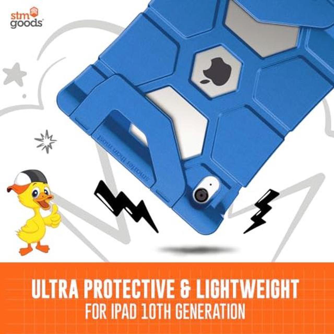 Alt view image 2 of 5 - STM Goods Duxling iPad (A16/10th Gen) Case for Kids - Ultra-Protective, Two-Handle Design Allows for Easy Carry and Functions as a Multi-Angle Stand - Ideal for Parents, Teachers, Students - Black