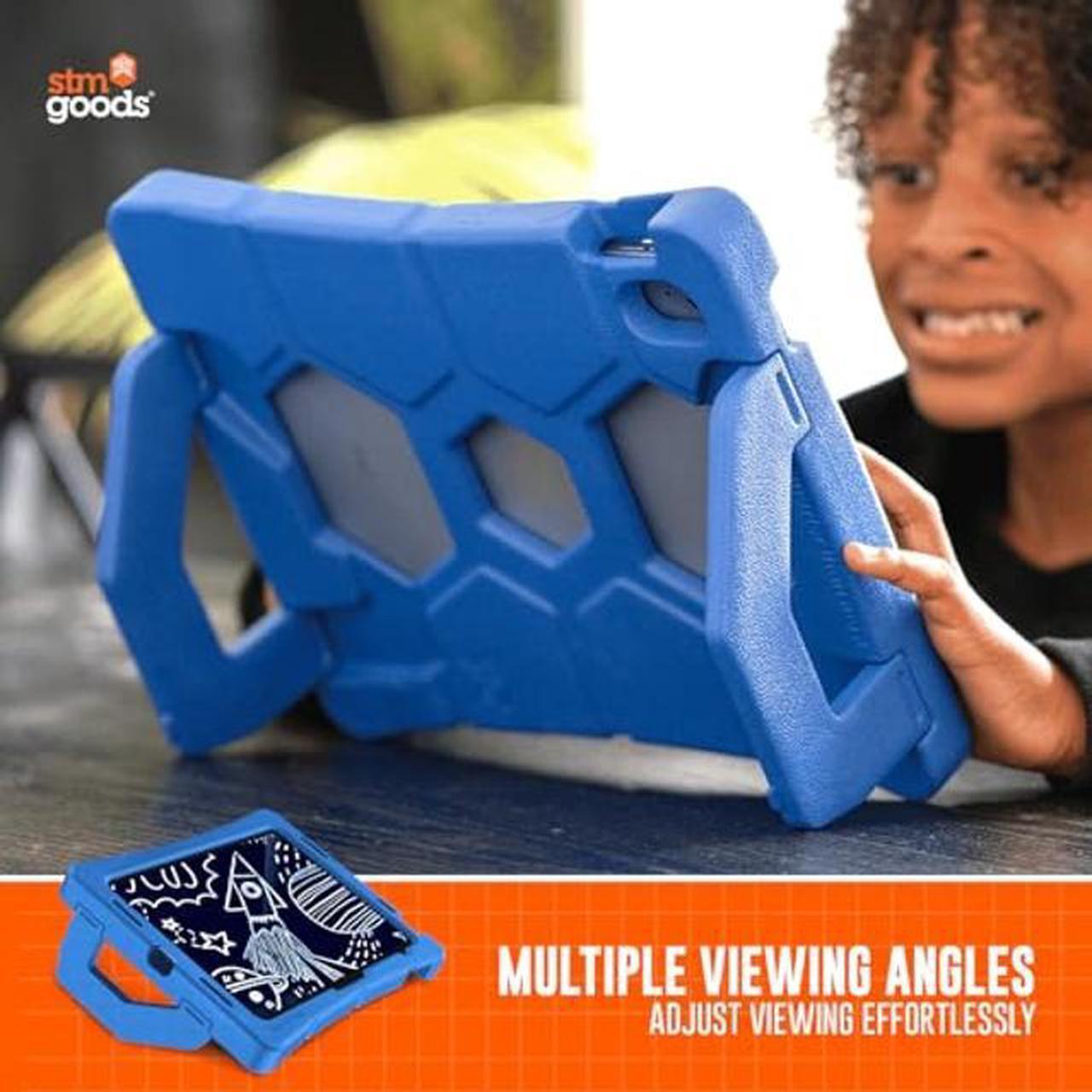 Alt view image 4 of 5 - STM Goods Duxling iPad (A16/10th Gen) Case for Kids - Ultra-Protective, Two-Handle Design Allows for Easy Carry and Functions as a Multi-Angle Stand - Ideal for Parents, Teachers, Students - Black