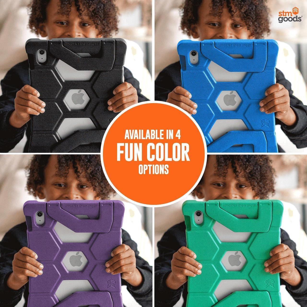 Alt view image 5 of 5 - STM Goods Duxling iPad (A16/10th Gen) Case for Kids - Ultra-Protective, Two-Handle Design Allows for Easy Carry and Functions as a Multi-Angle Stand - Ideal for Parents, Teachers, Students - Black
