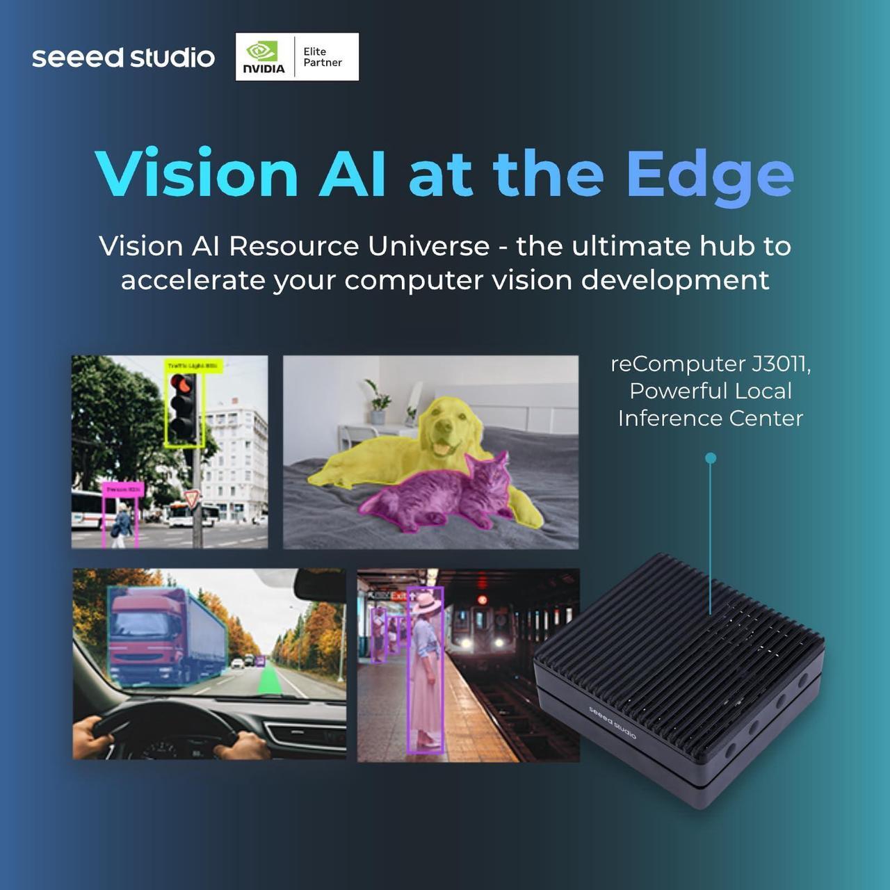 Alt view image 2 of 4 - seeed studio NVIDIA Jetson Orin Nano 8GB Edge AI Device (Support Super Mode - reComputer J3011, 4xUSB 3.2, M.2 Key E & Key M Slot, pre-Built Jetpack 5.1.1(Super with JP6.2)