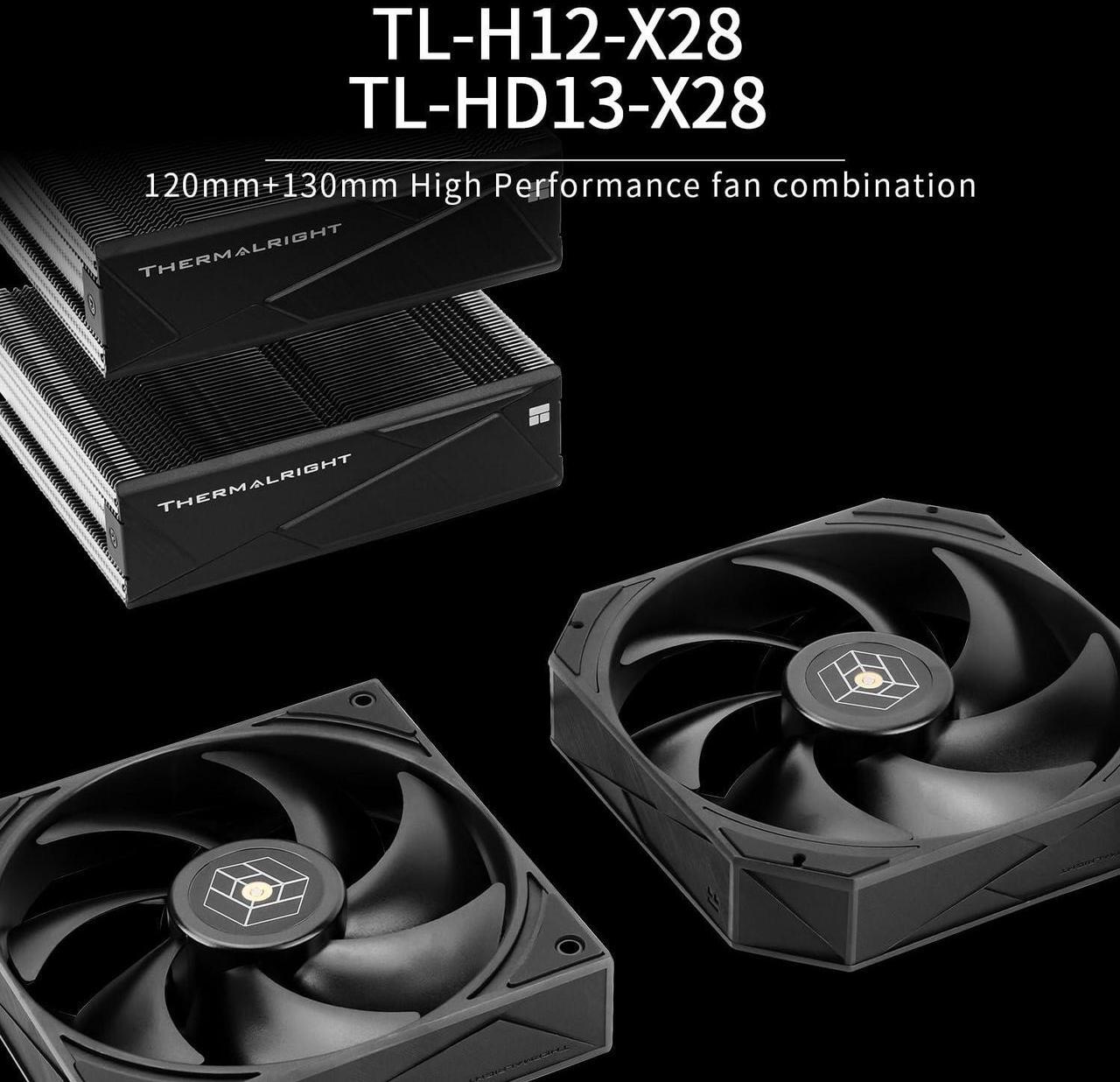 Alt view image 5 of 5 - Thermalright Royal Pretor 130 CPU Air Cooler, Computer Double Towers Radiator, 6 Heat Pipes CPU Cooler, Dual PWM Fans,High Performance PC Cooling,for AM4/AM5;Intel 1851/1700/1150/1151/1200/2011