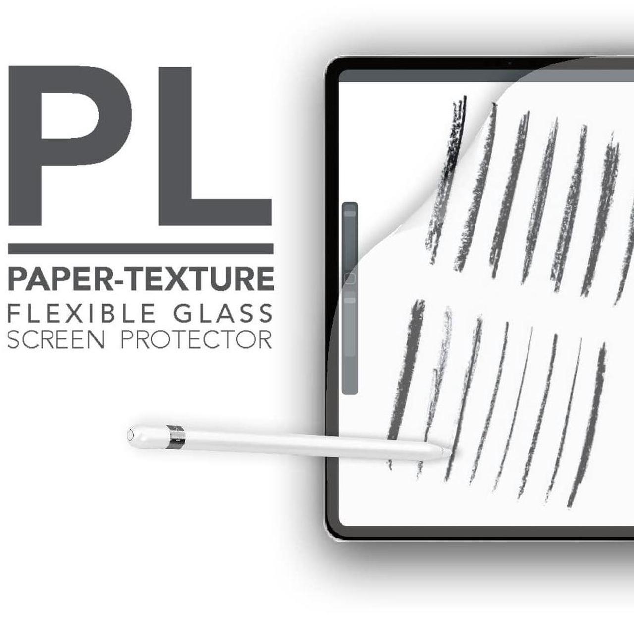 Alt view image 4 of 5 - ARMOR Flexible Glass Paper Texture Feel Screen Protector for iPad Pro 12.9" (3rd /4th / 5th / 6th Gen), Anti Glare with Blue Light Filter