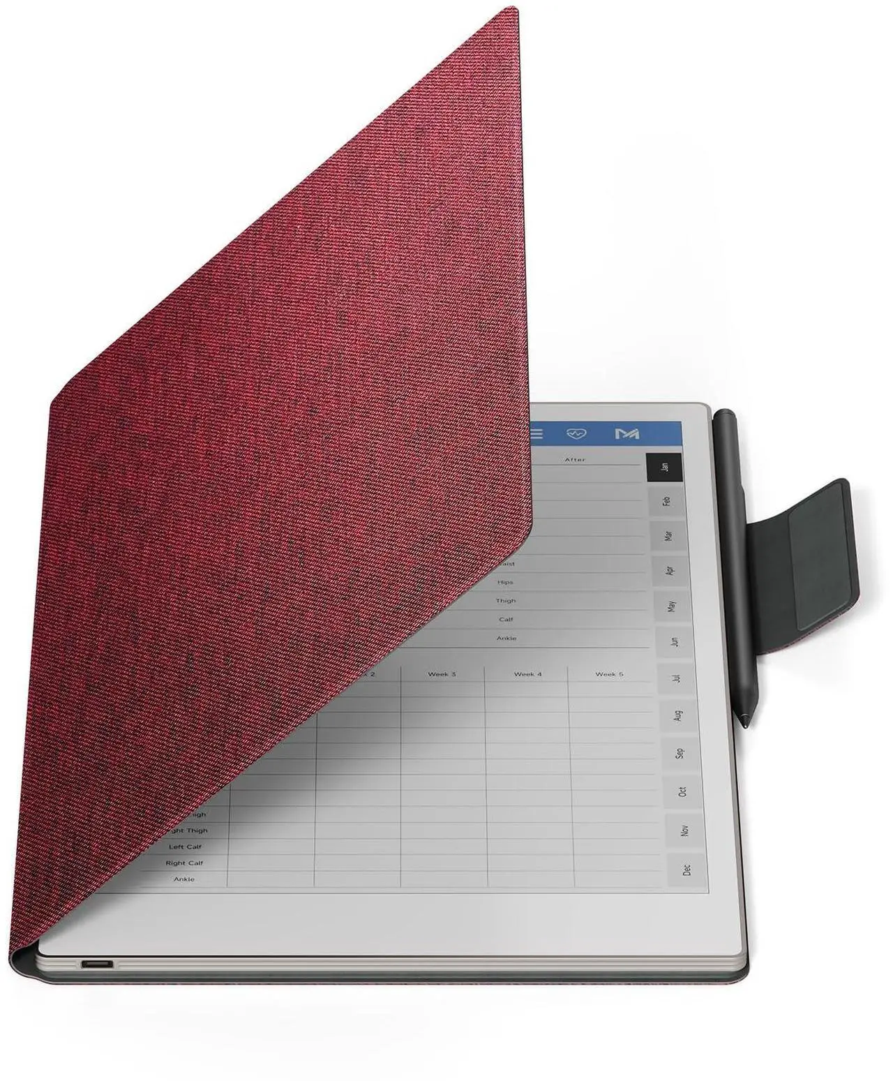 Main image of Ayotu Case for Remarkable Paper Pro, Mosaic Weave Book Folio with Pen-Buckle, Smart Magnetic Cover for Remarkable Paper Pro 11.8" Color Tablet Only, Bundle with Premium Membership (Burgundy)