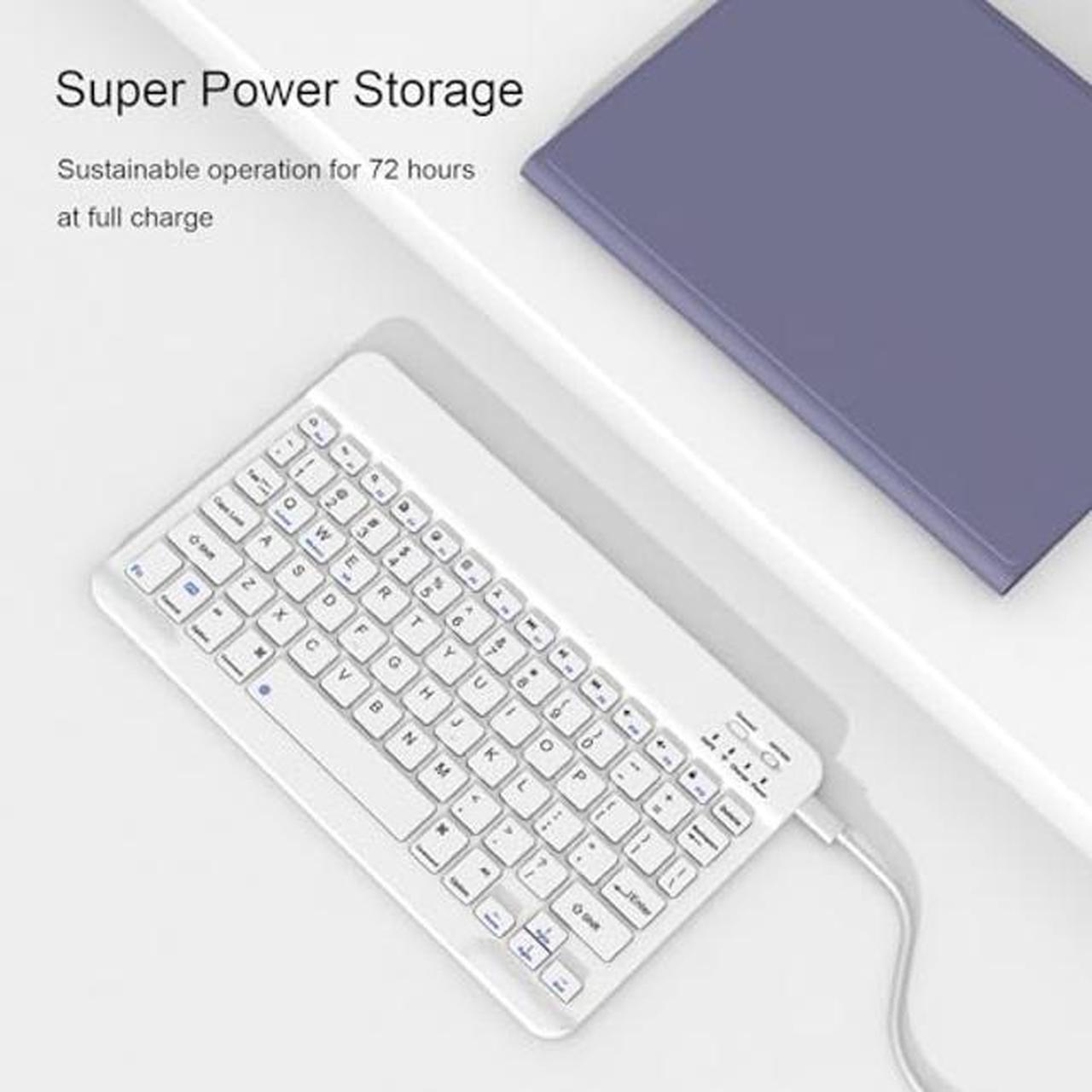 Alt view image 4 of 5 - Divufus Keyboard Case for iPad Air 13 Inch (2024 M2), Pro 12.9 6th Gen 2022 [Magnetic Detachable Wireless Keyboard] Flip Stand Case with Pencil Holder for iPad Pro 12.9 5th/4th 2021/2020, Lavender