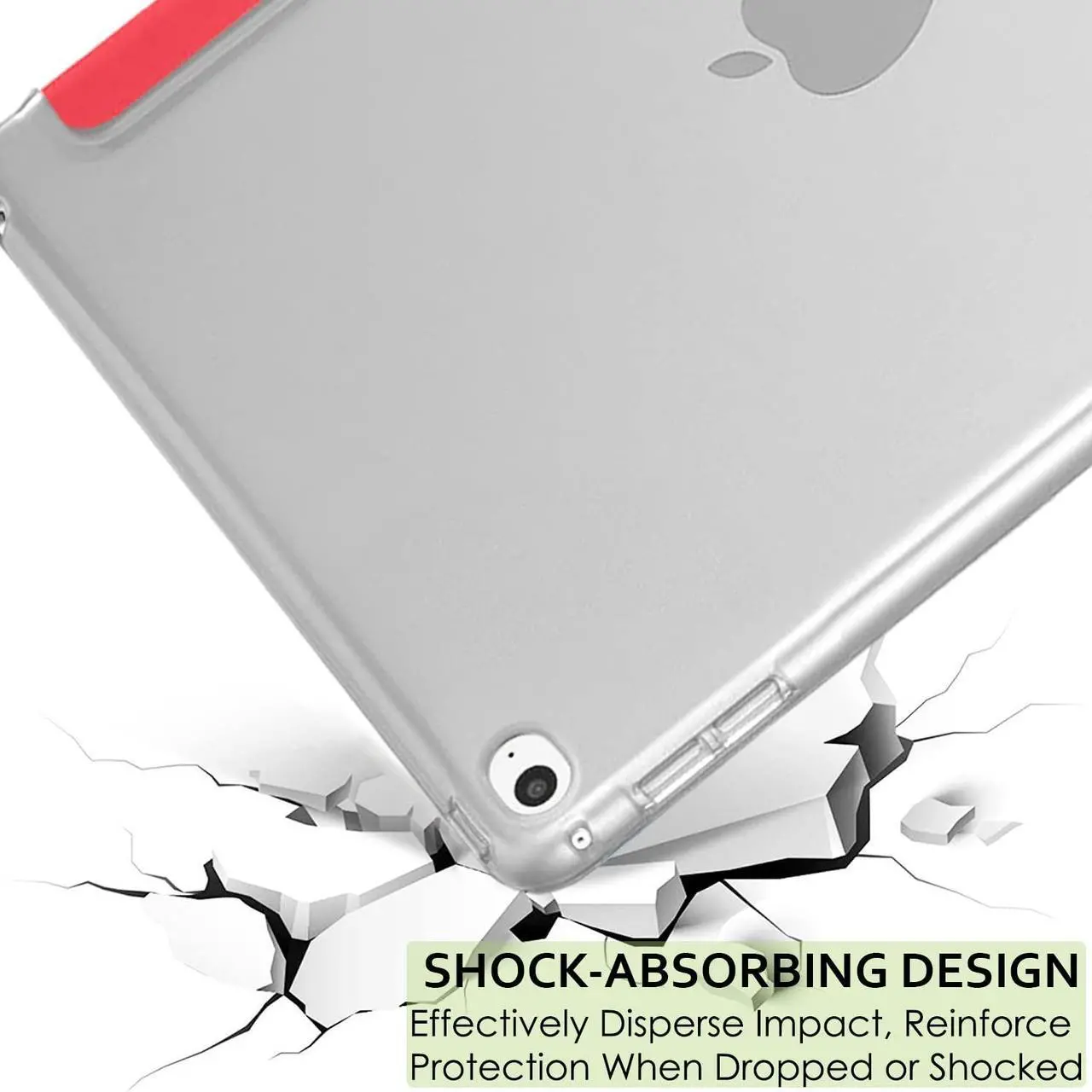 Alt view image 3 of 5 - DuraSafe Cases for iPad Pro 12.9 2nd Gen 2017 Hard Back Case A1670 MQDC2LL/A MQDD2LL/A MQDA2LL/A A1671 MP6H2LL/A MP6J2LL/A MP6G2LL/A MPL02LL/A MPL12LL/A MPKY2LL/A A1821 MQEF2LL/A MQED2LL/A - Red