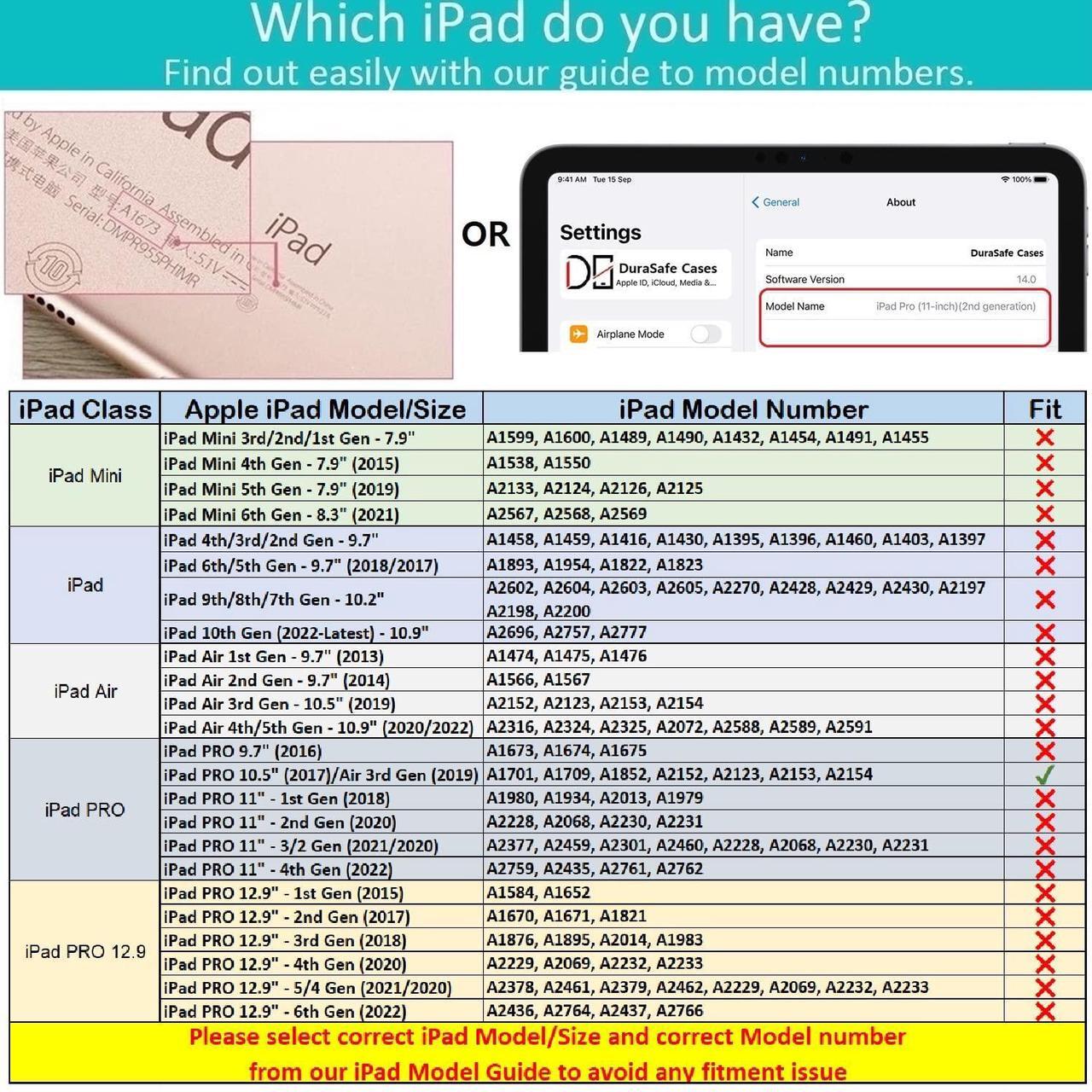 Alt view image 2 of 5 - DuraSafe Cases for iPad PRO 10.5 Air 3 [ PRO 10.5 Inch Air 3rd Gen ] A1701 A1709 A1852 A2152 A2123 A2153 A2154 Trifold Printed Hard Smart PC Transparent Back Cover - Mozaic