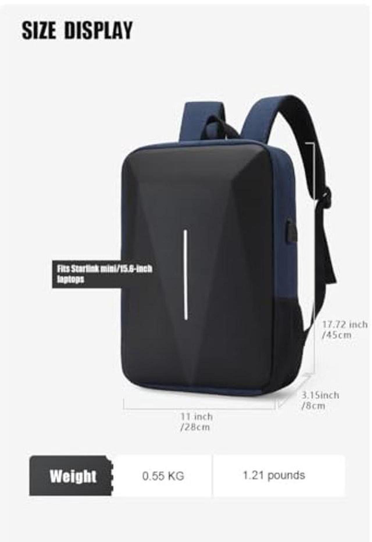 Alt view image 2 of 5 - HFLZBRO Bag for Starlink Mini - Storage Bag Case for Starlink Dish and All Accessories - Anti-theft Water-resistant (Blue)