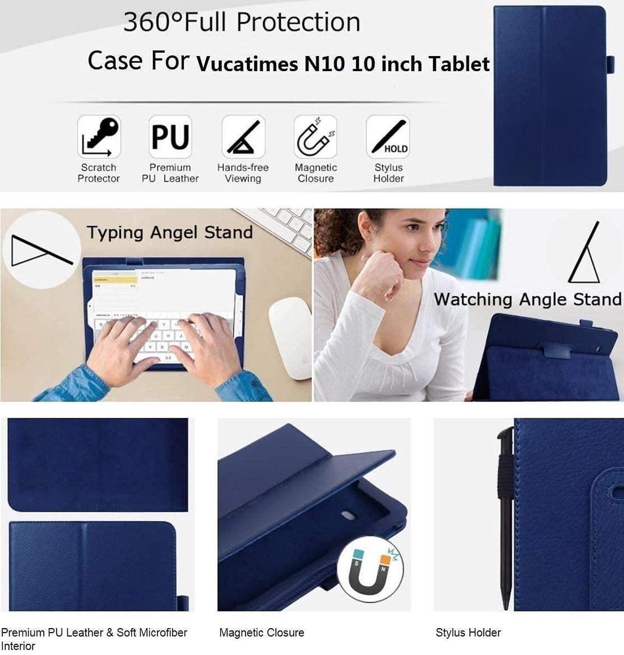 Alt view image 5 of 5 - 8Wireless (4 in 1) Onn 11 inch Tablet Pro Screen Protector and Keyboard Case (2023 Model), Screen Protector and Case for Onn 11'' Tablet Pro (Blue)
