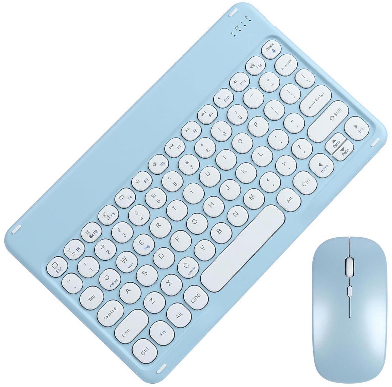 Alt view image 2 of 5 - Bluetooth Keyboard and Mouse Combo for iPad - 9.72" Rechargeable Wireless Keyboard & Mouse, Type-C Charging, Perfect for On-The-Go Professionals(Blue)