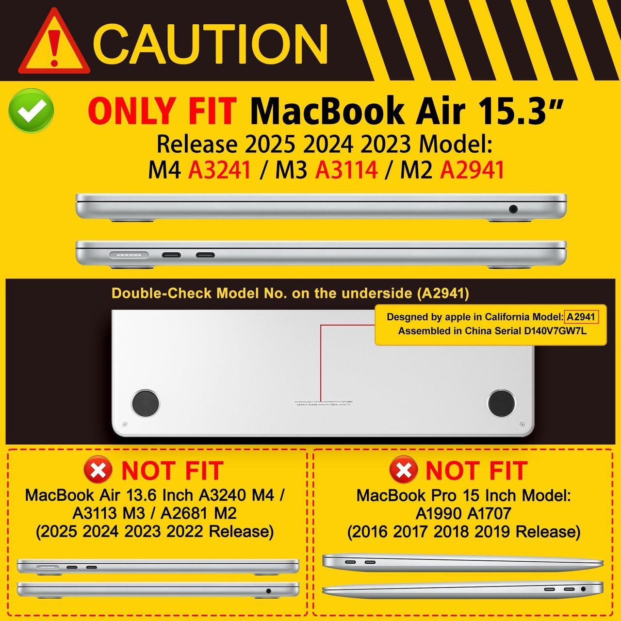 Alt view image 2 of 5 - May Chen Compatible with M4 MacBook Air 15 inch Case 2025 2024 2023 Release A3241 A3114 A2941 M2 M3 Chip, Surface Hard Shell Case for MacBook Air 15.3" with Retina Display, Aesthetic Flower