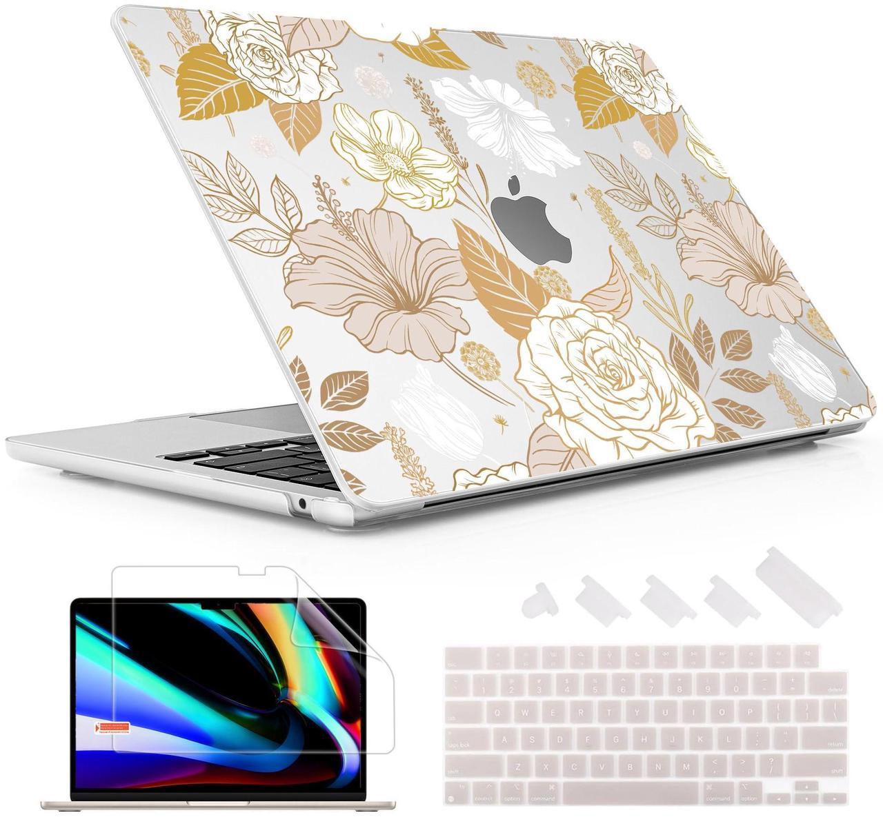 Main image of May Chen Compatible with M4 MacBook Air 15 inch Case 2025 2024 2023 Release A3241 A3114 A2941 M2 M3 Chip, Surface Hard Shell Case for MacBook Air 15.3" with Retina Display, Aesthetic Flower