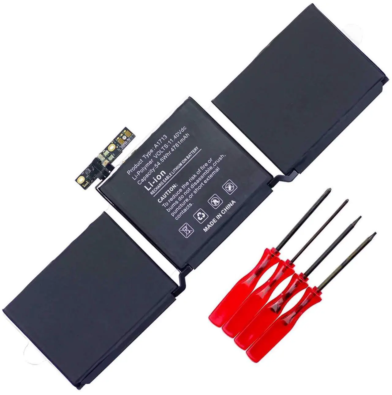 Main image of ROLADA Replacement Laptop Notebook Battery for MacBook Pro A1713 A1708, fit MacBook Pro 13 Backup Notebook, 54.5 Wh; 4781 mAh