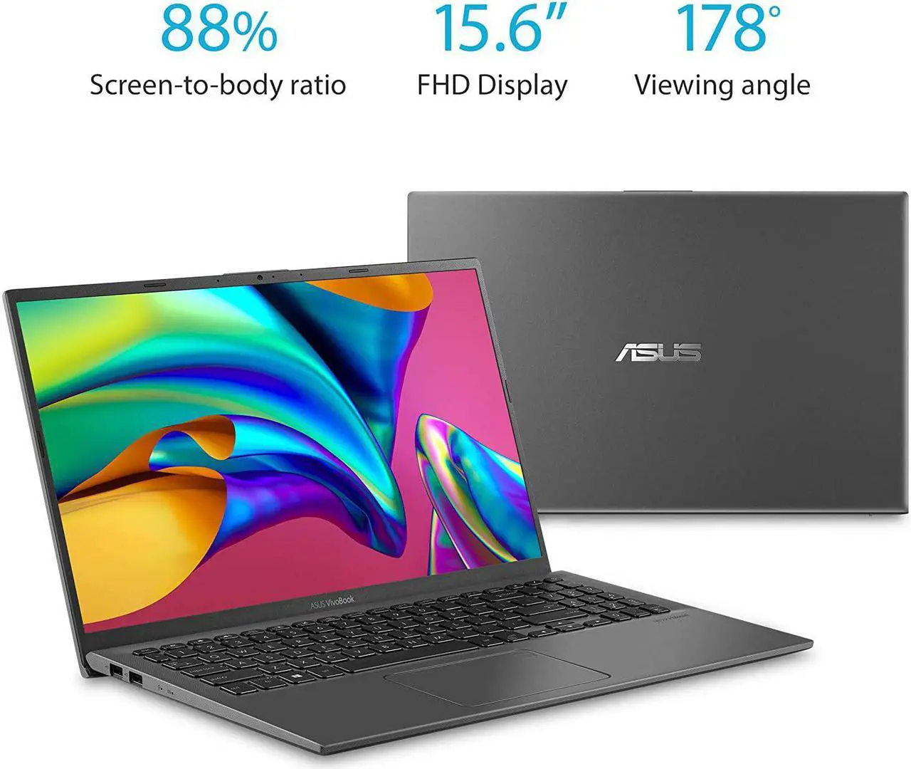 Alt view image 2 of 5 - ASUS VivoBook 15 Thin Light Laptop Laptop I 15.6" Full HD display I AMD Quad-Core Ryzen 7 3700U I AMD Radeon Vega 10 Graphics I 36GB DDR4  1TB PCIe SSD I Fingerprint Backlit KB Win11 Pro