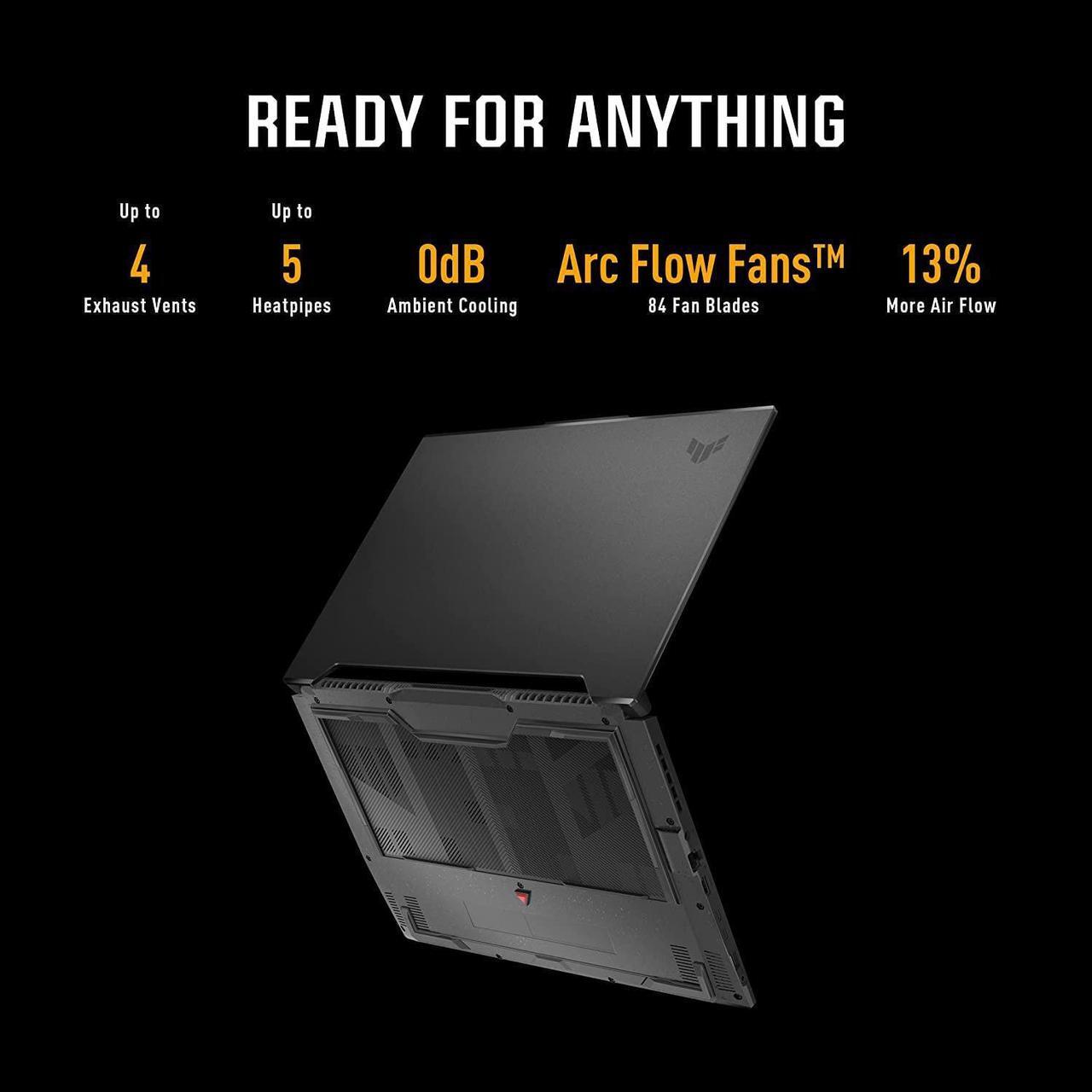 Alt view image 6 of 7 - 2022 ASUS TUF Dash F15 Gaming Laptop, 15.6" FHD 144Hz IPS Display, 12th Gen Intel Core i7-12650H, RTX 3060 6GB GDDR6, 32GB DDR4  1TB PCIe SSD, Backlit KB, Thunderbolt 4 Type-C Win11
