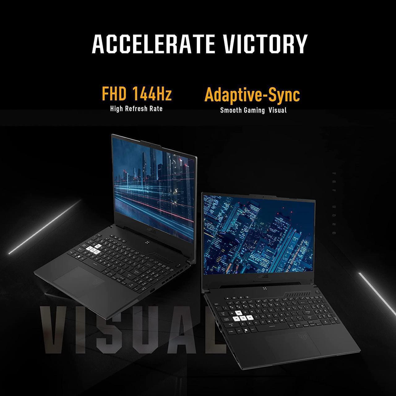 Alt view image 4 of 7 - 2022 ASUS TUF Dash F15 Gaming Laptop, 15.6" FHD 144Hz IPS Display, 12th Gen Intel Core i7-12650H, RTX 3060 6GB GDDR6, 32GB DDR4  1TB PCIe SSD, Backlit KB, Thunderbolt 4 Type-C Win11