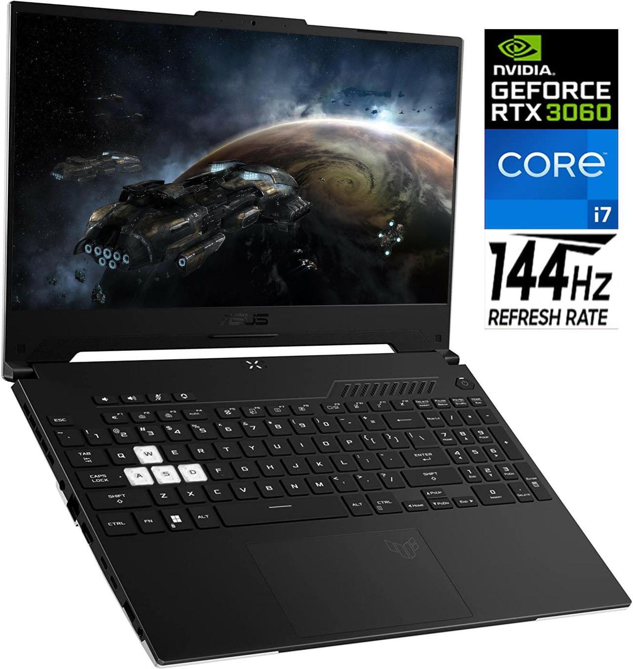 Main image of 2022 ASUS TUF Dash F15 Gaming Laptop, 15.6" FHD 144Hz IPS Display, 12th Gen Intel Core i7-12650H, RTX 3060 6GB GDDR6, 32GB DDR4  1TB PCIe SSD, Backlit KB, Thunderbolt 4 Type-C Win11