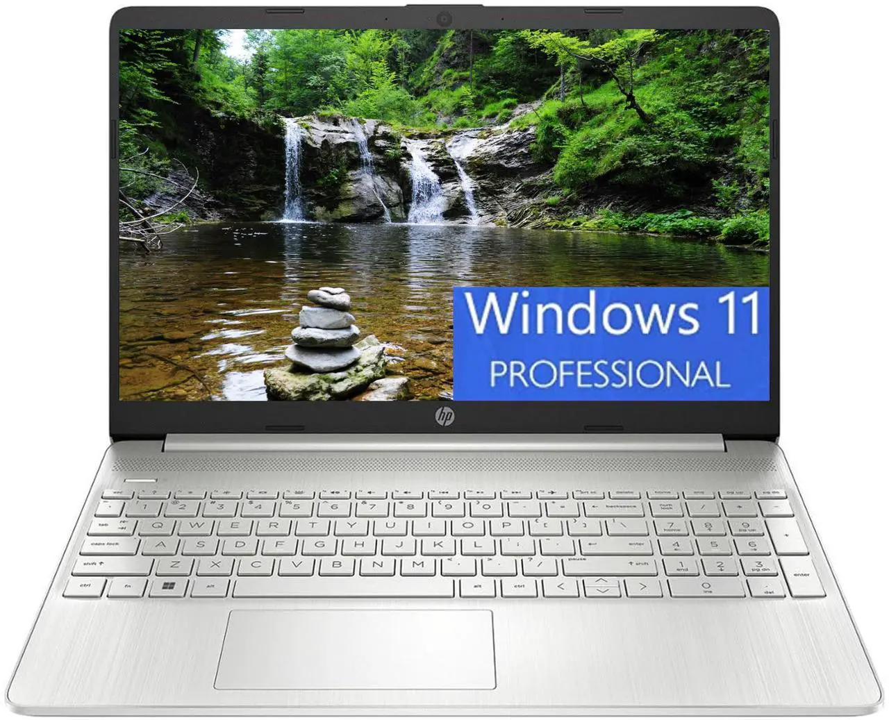 Main image of HP 17 Laptop, 17.3" FHD (1920 x 1080) Display, AMD Ryzen 5 7430U 6 cores Processor, AMD Radeon Graphics, HDMI, Wi-Fi 6, Bluetooth, 32GB DDR4  1TB PCIe SSD, Windows 11 Pro