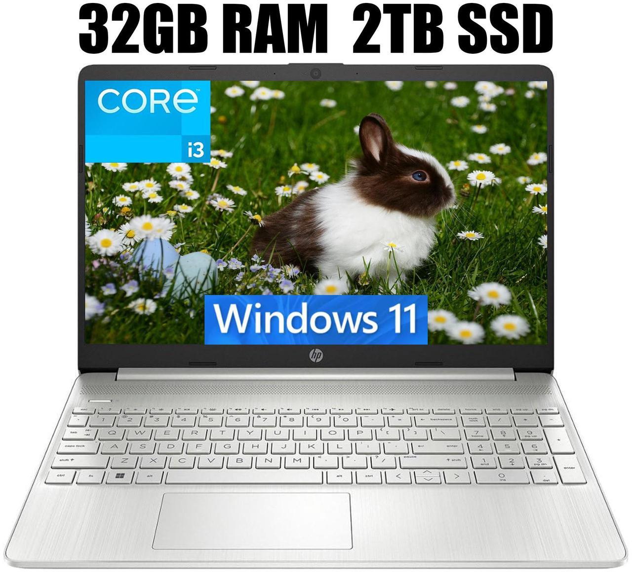 Main image of HP 15 Business Laptop, 15.6" Full HD (1920 x 1080) Display, Intel Core i3-1215U 6 cores Processor, Intel UHD Graphics, 32GB DDR4  2TB PCIe SSD, HDMI, Bluetooth, Wi-Fi, Windows 11