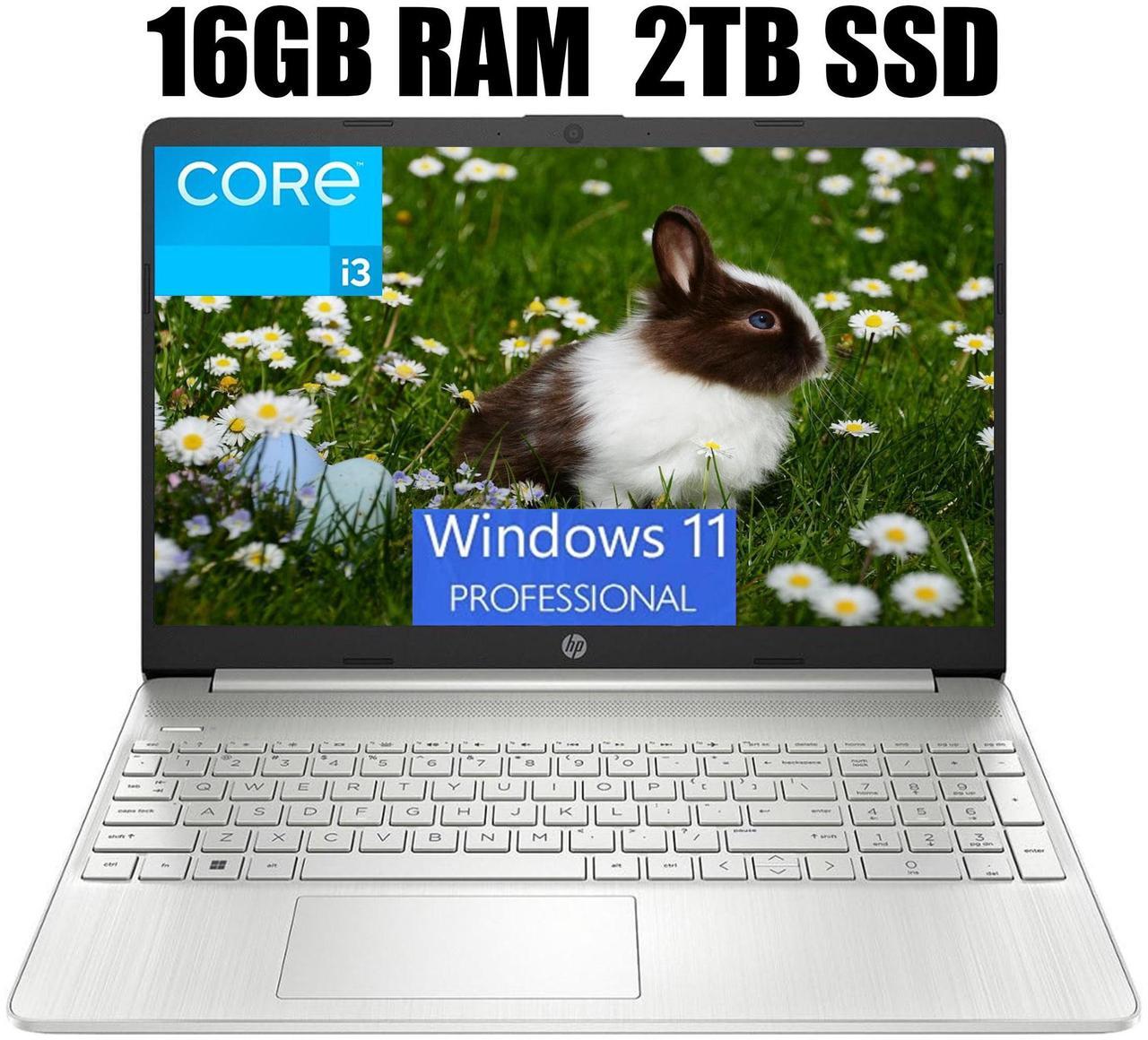 Main image of HP 15 Business Laptop, 15.6" Full HD (1920 x 1080) Display, Intel Core i3-1215U 6 cores Processor, Intel UHD Graphics, 16GB DDR4  2TB PCIe SSD, HDMI, Bluetooth, Wi-Fi, Windows 11 Pro