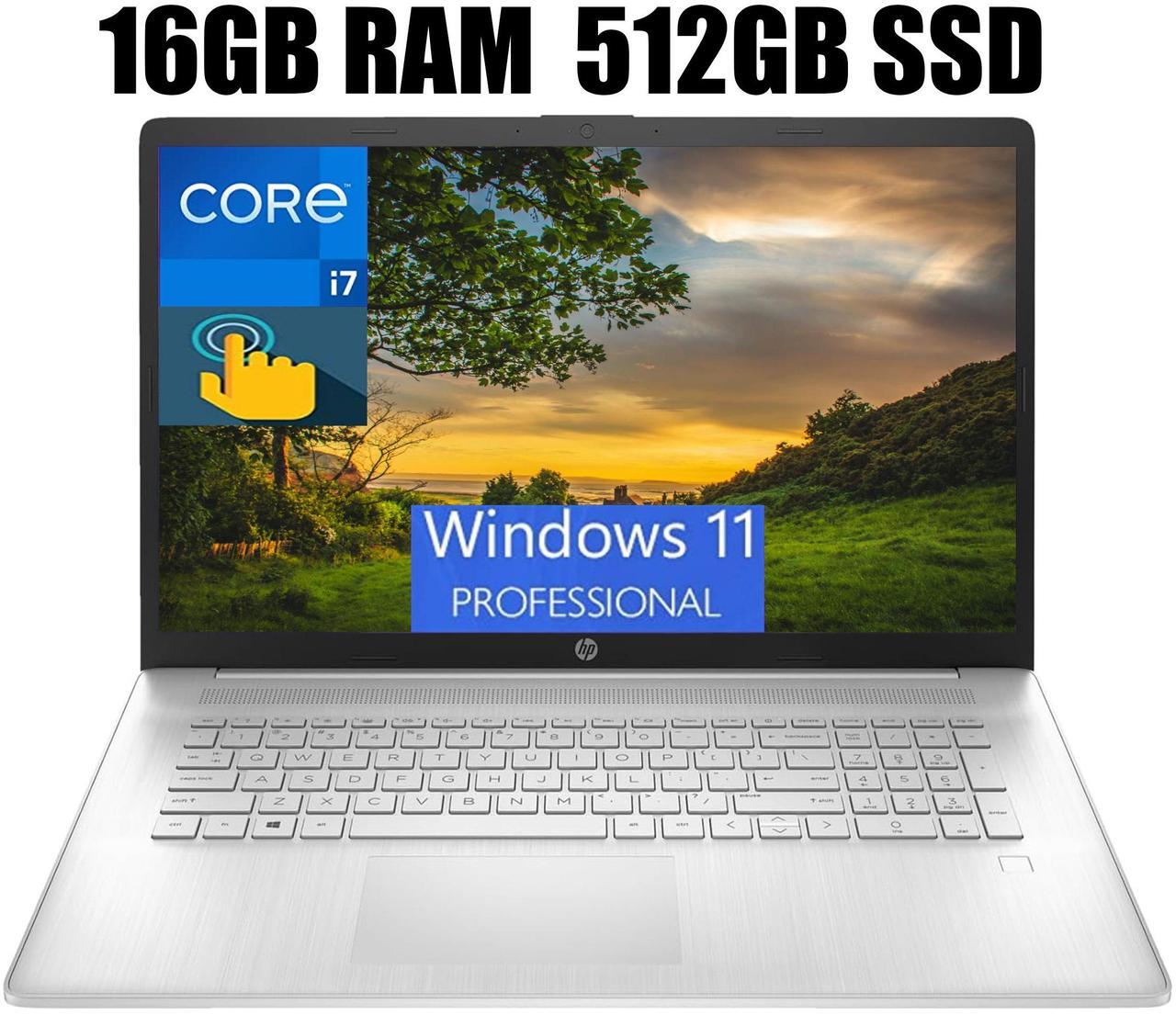 Main image of HP 17 Business Laptop, 17.3" HD+ Touchscreen, Intel Core i7-1355U 10 Cores Processor, Intel Iris Xe Graphics, 16GB DDR4  512GB PCIe SSD, Fingerprint Reader, Wi-Fi 6, Windows 11 Pro