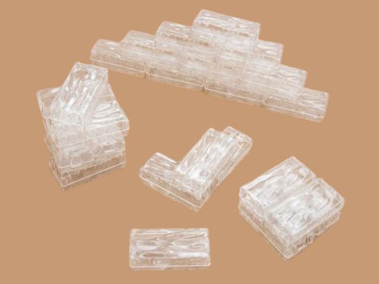 TTS Glacier Effect Clear Transparent Plastic Ice Bricks for Kids and Students | Artificial Ice Cube | Children Educational Toys | Model: EY06048